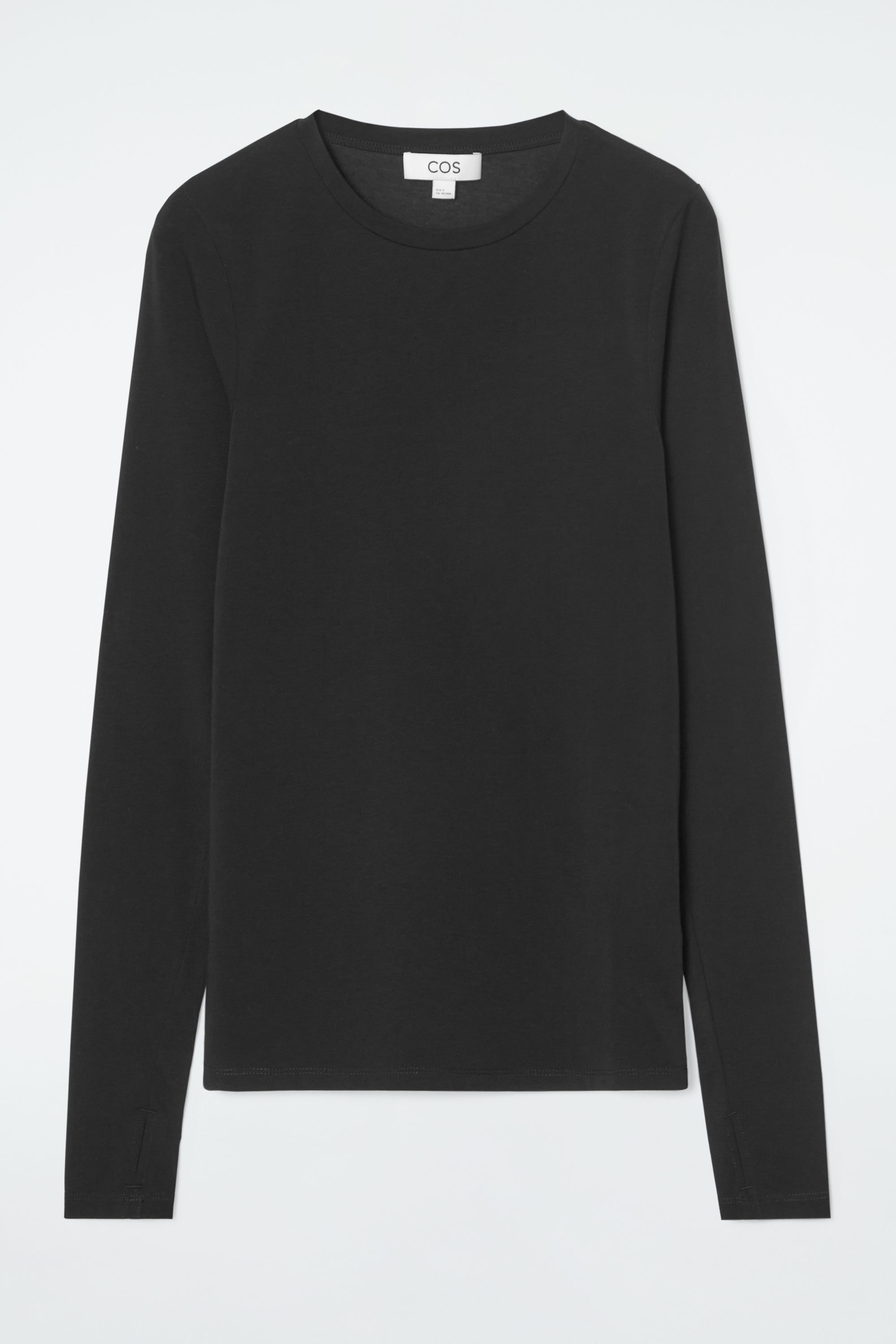 ★OY★L HEART LONG SLEEVE - BLACK★正規品/韓国直送用込 SLIM LIGHTWEIGHT LONG-SLEEVED TOP - BLACK | COS