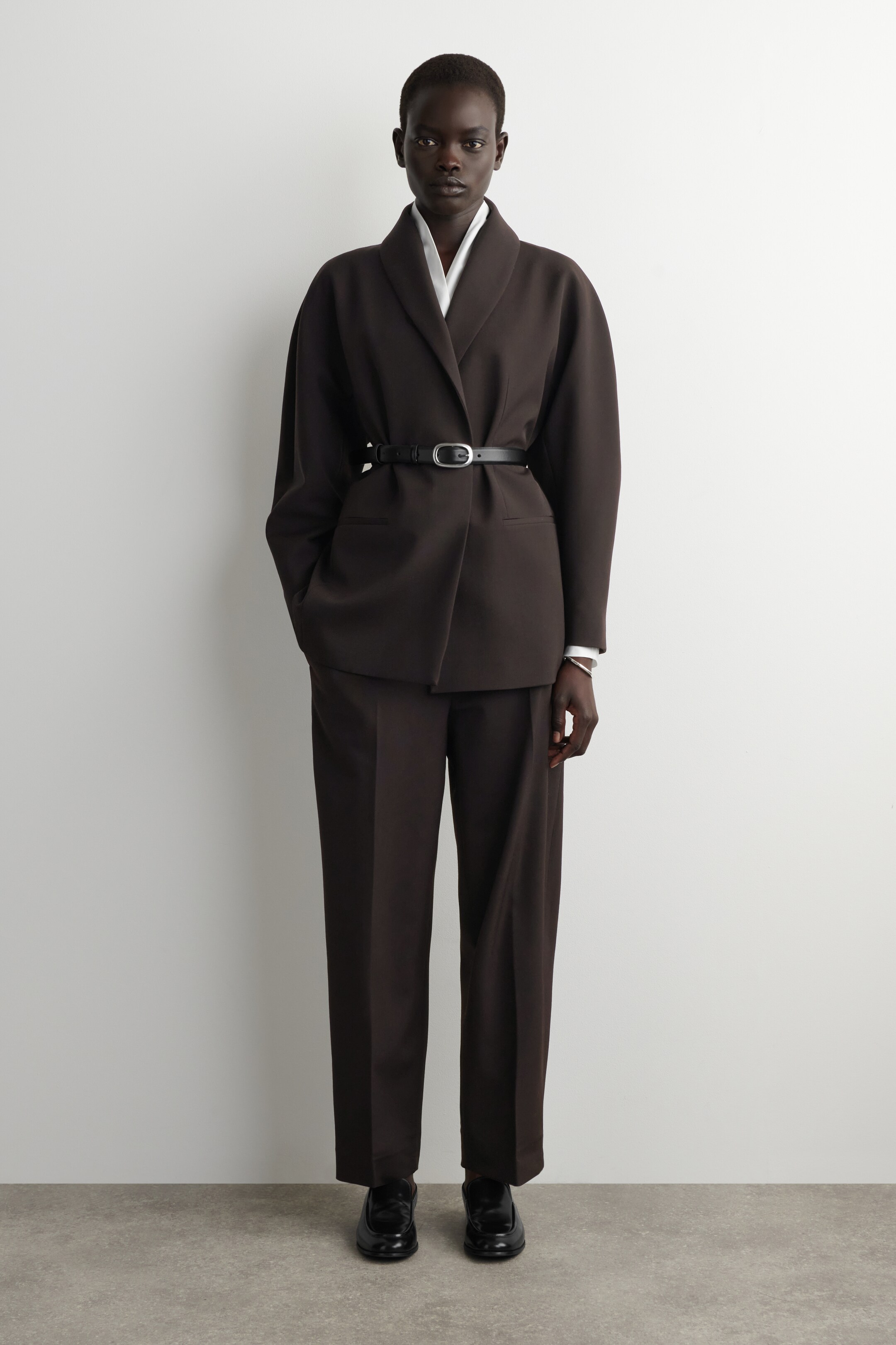 Ingrandisci l'immagine: SHAWL-COLLAR COTTON BLOUSE - OFF-WHITE - DONNA | H&M CH 2