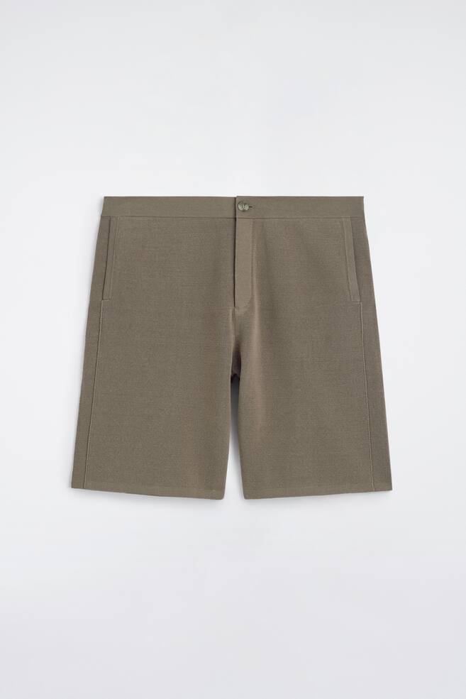 SHORTS IN MAGLIA DI LINO - KAKI - 1