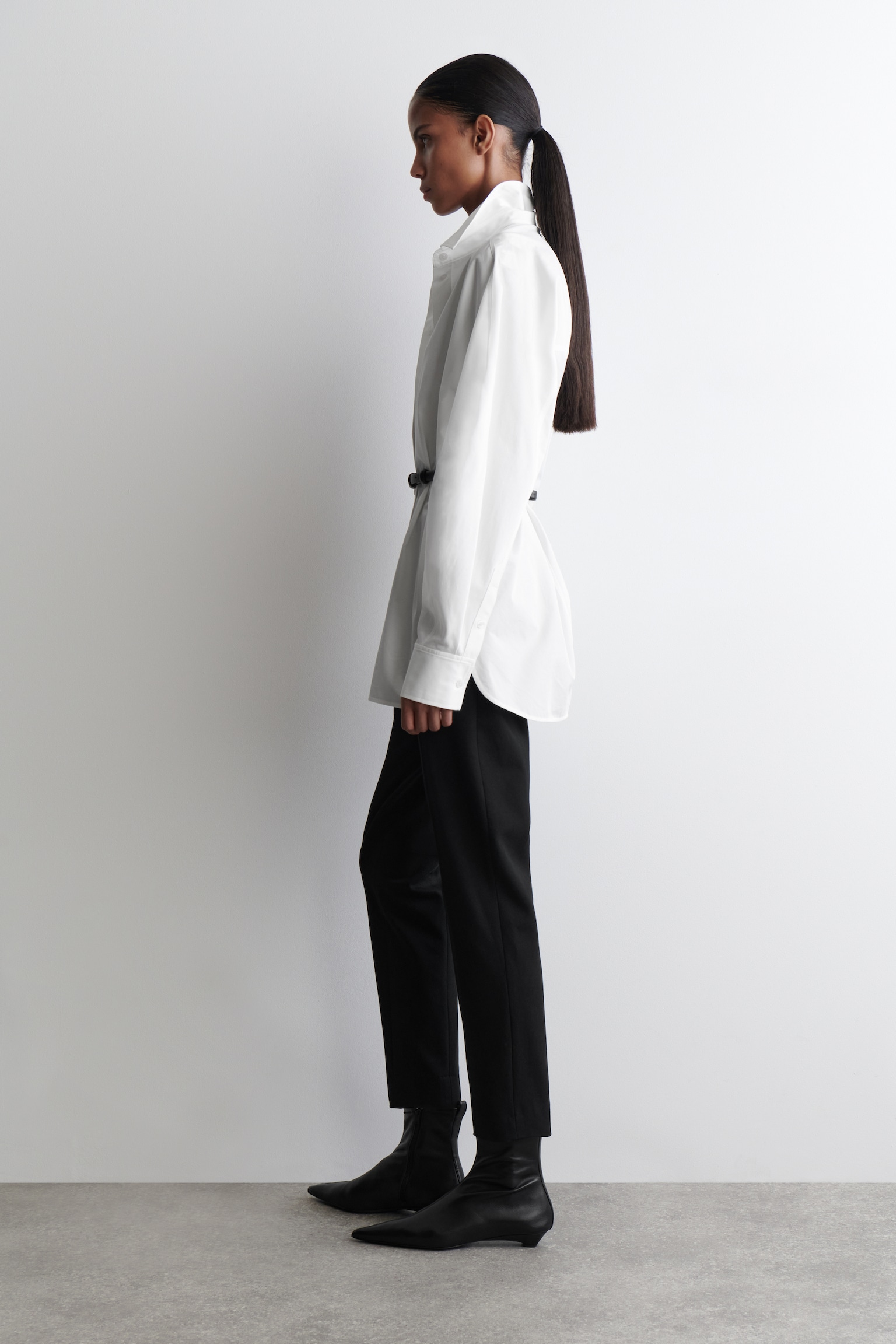 PANTALON COURT SLIM - NOIR/BRUN - 3