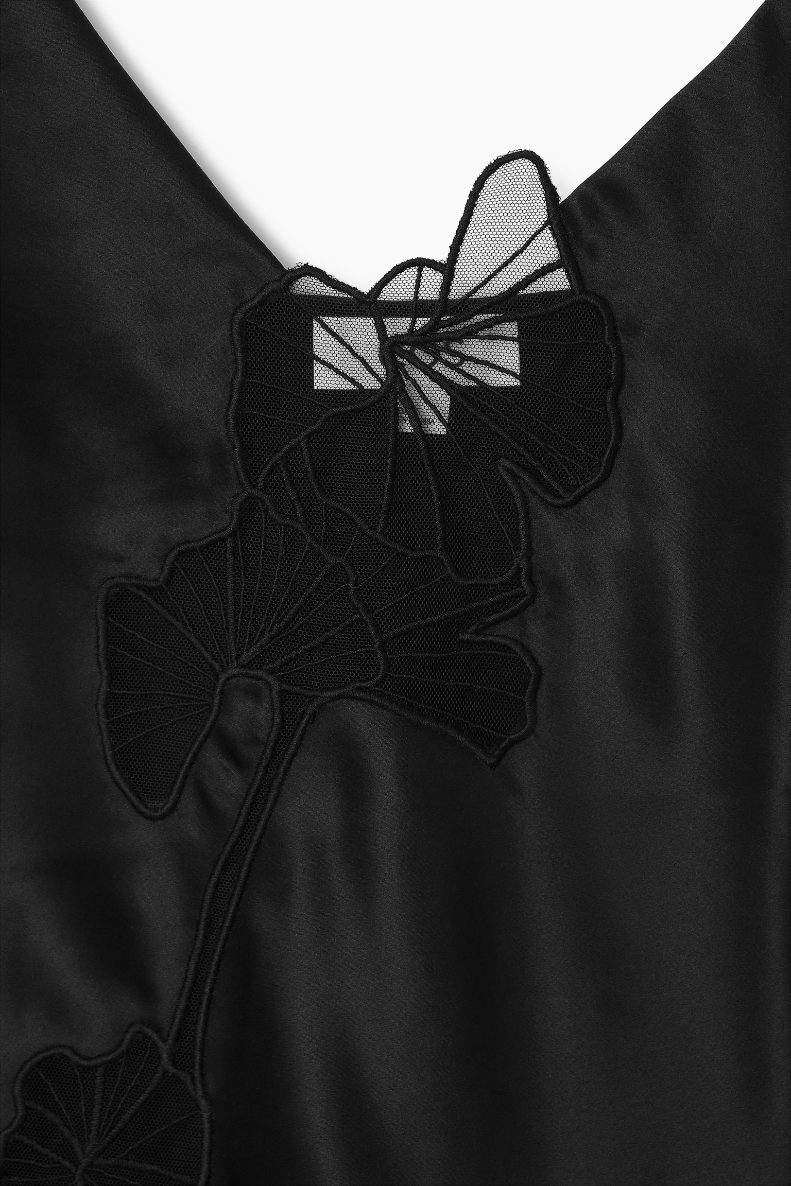 CARACO PANNEAUX DE DENTELLE SOIE - NOIR - 2