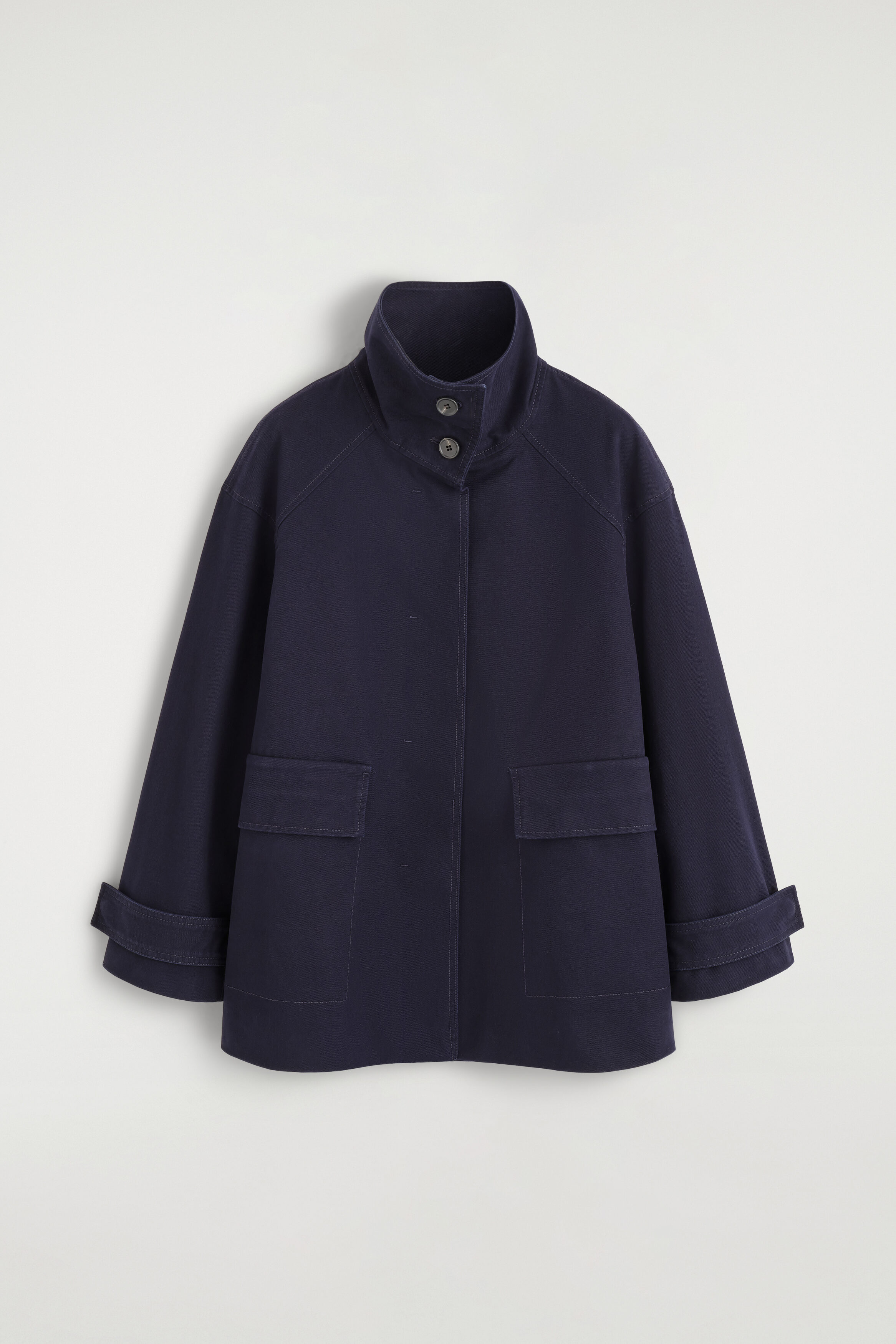 Cotton-twill Mock-neck Jacket