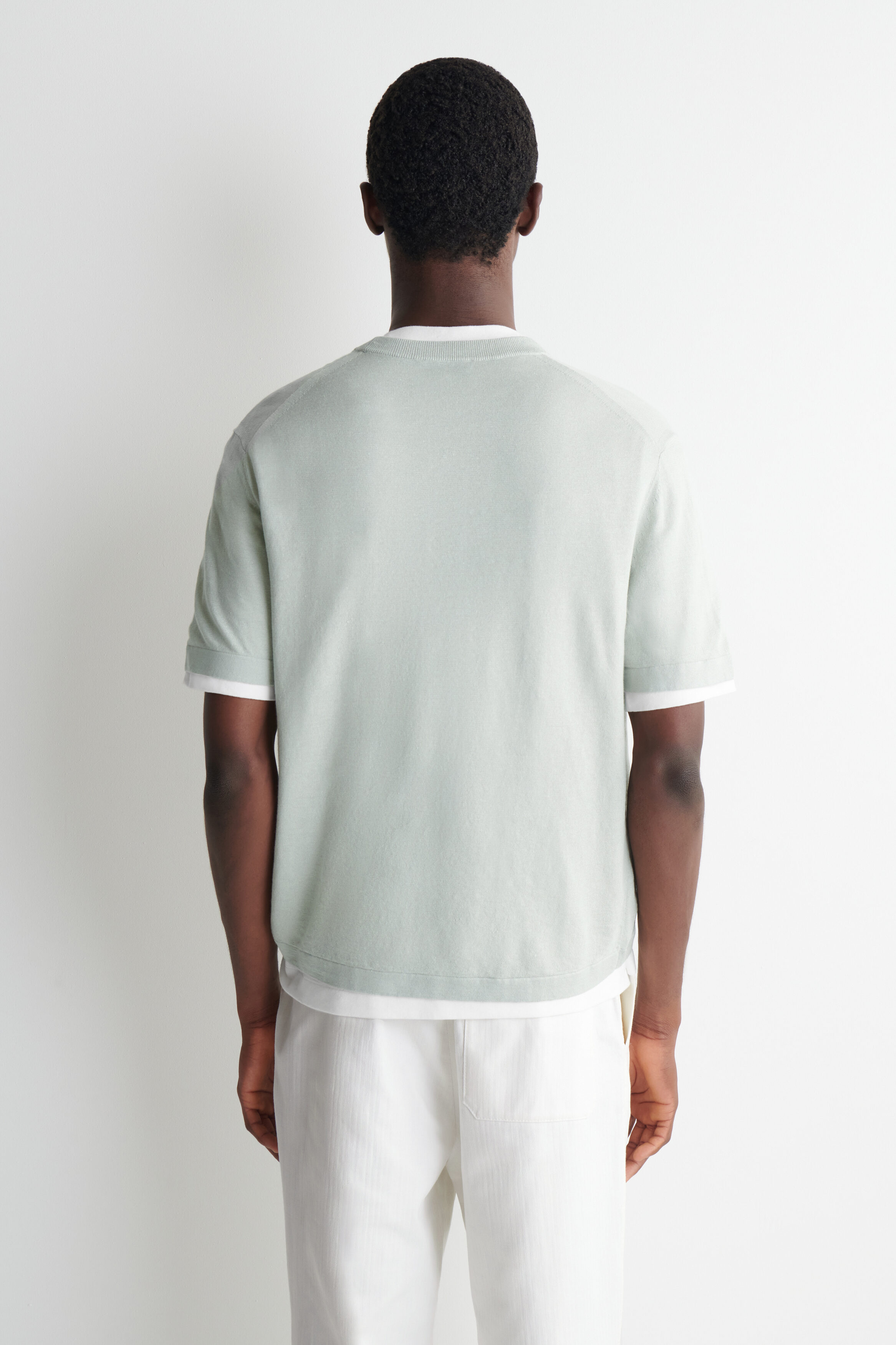 KNITTED LINEN T-SHIRT - thumbnail 3