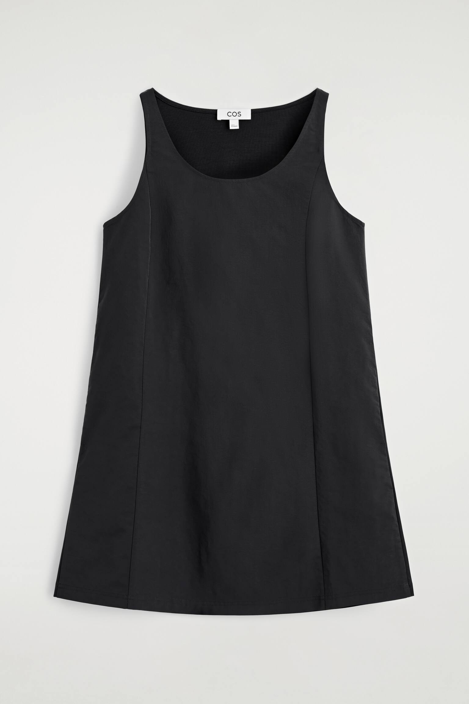 ROBE COURTE EN NYLON À PANNEAUX DE JERSEY - NOIR/BLEU - 1