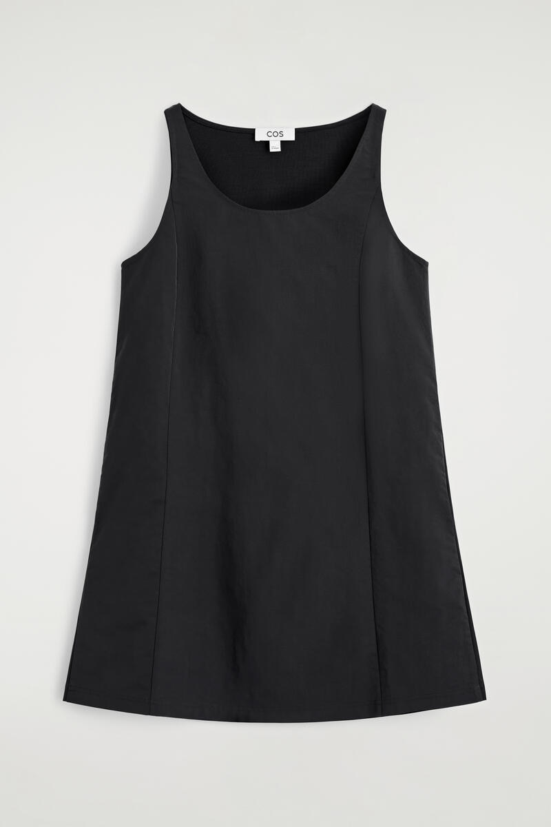 Jersey-Panelled Nylon Mini Dress