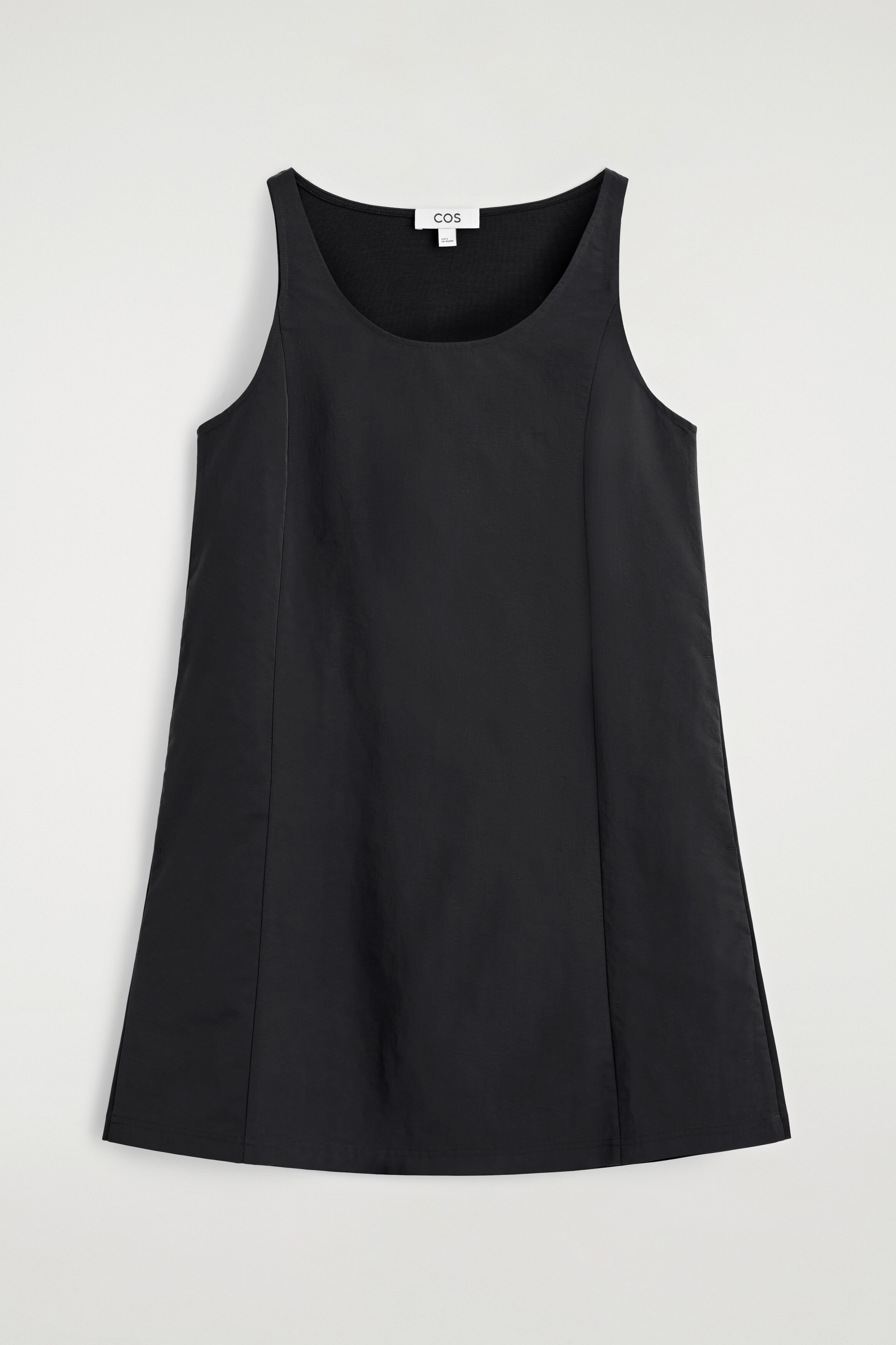JERSEY-PANELED NYLON MINI DRESS - BLACK | COS US