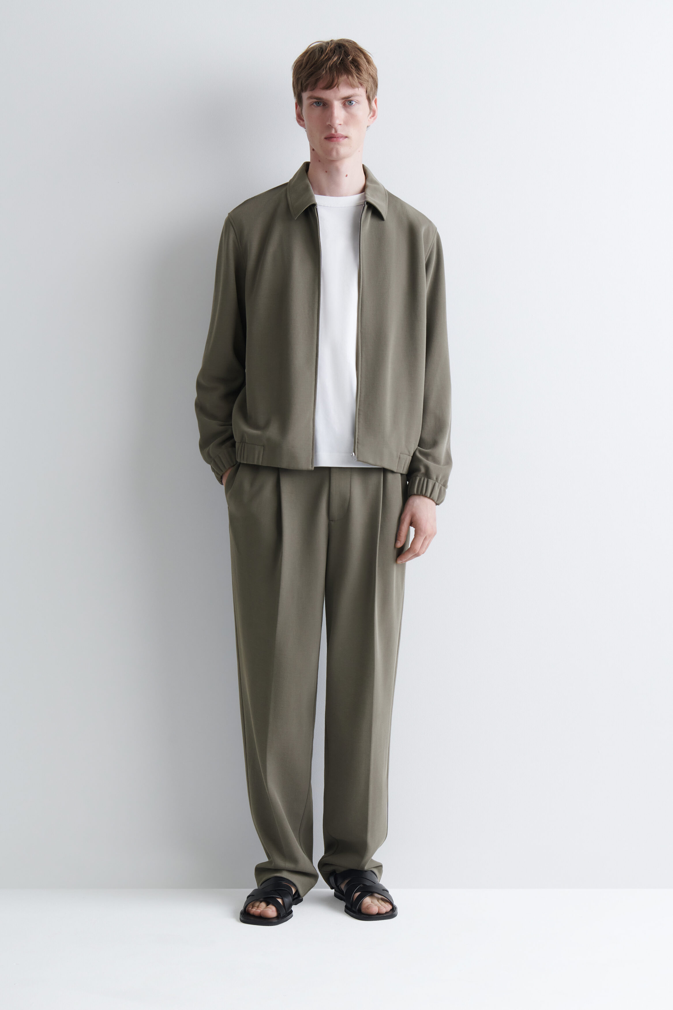 BONDED-TWILL HARRINGTON JACKET - thumbnail 2