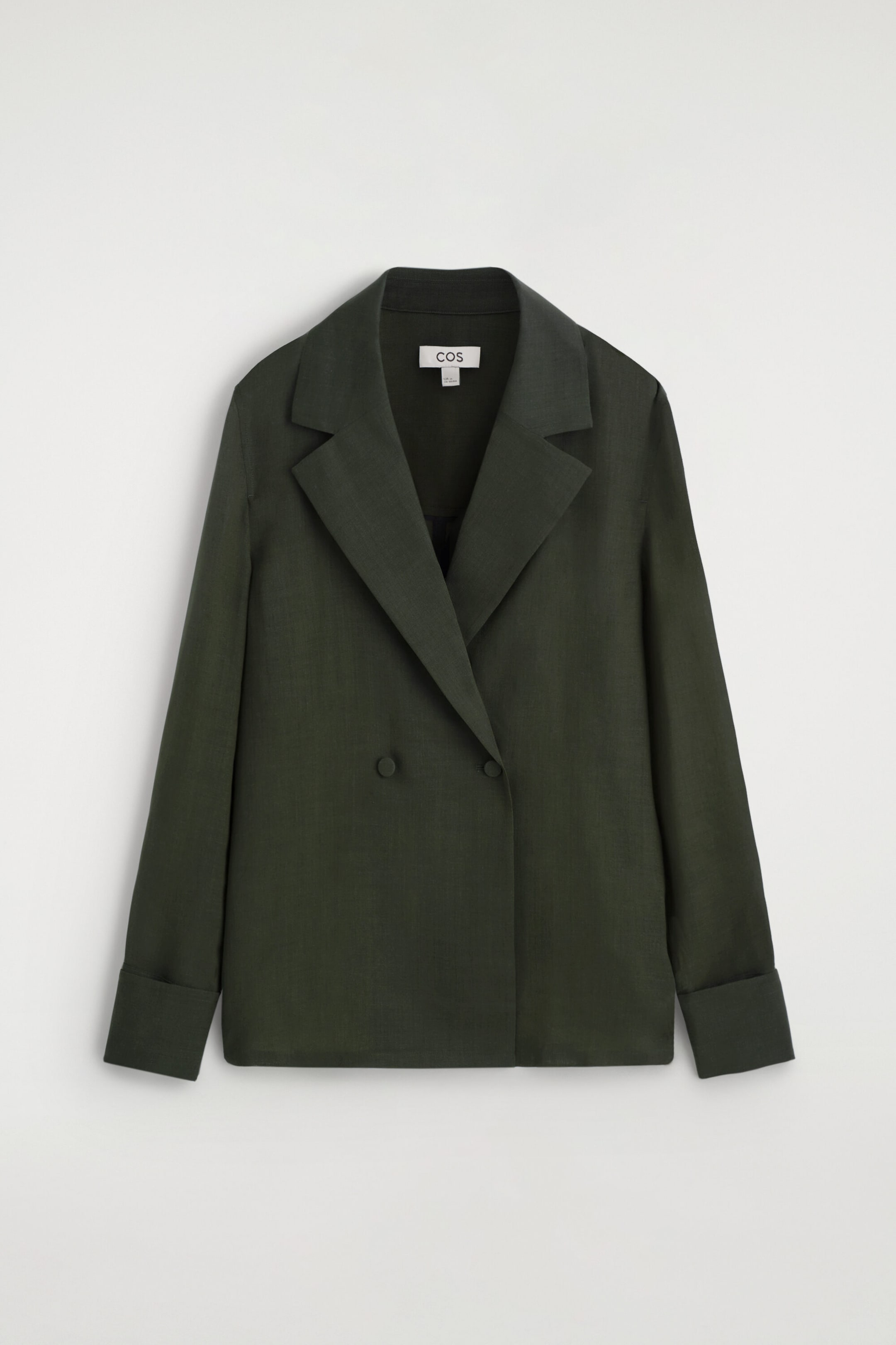 DOUBLE-BREASTED WOOL-BLEND SHIRT