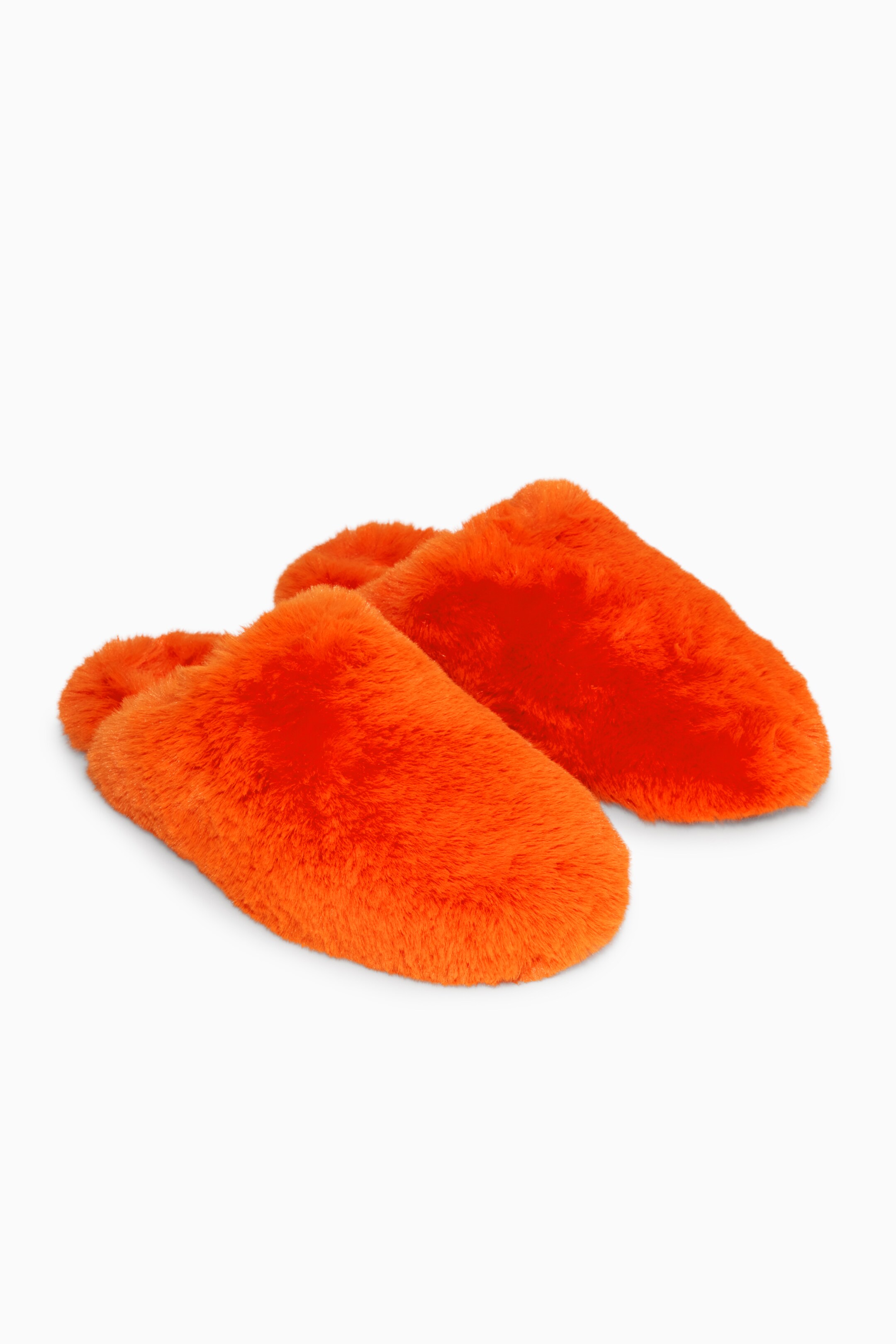 View larger image: FAUX FUR SLIPPERS - ORANGE - Ladies | H&M GB 1