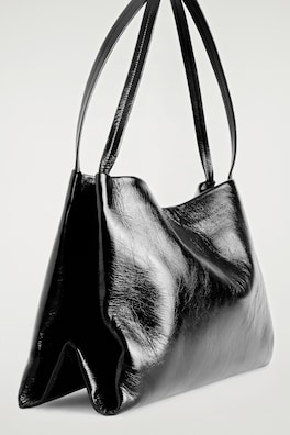 PAVILION TOTE BAG - LEATHER — BLACK 4