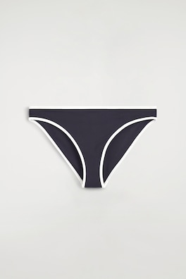 CONTRAST-TRIMMED BIKINI BRIEFS — NAVY / WHITE 5