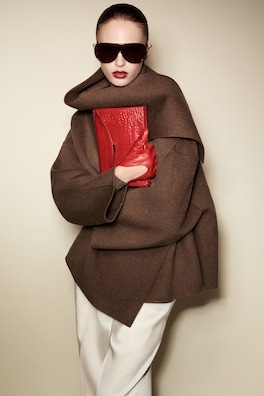 SCARF JACKET — BROWN 9