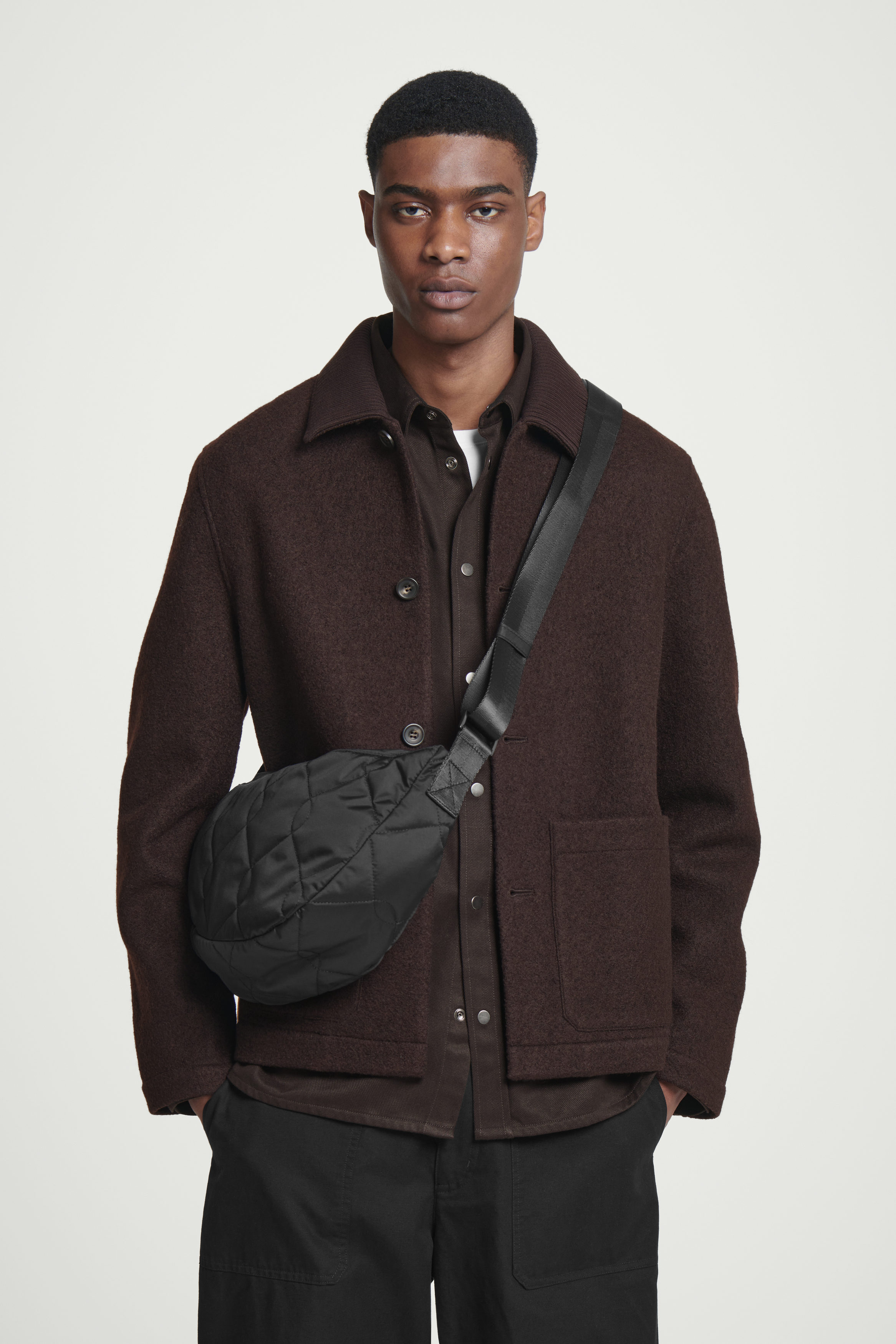 QUILTED CROSSBODY BAG - NYLON - BLACK | COS