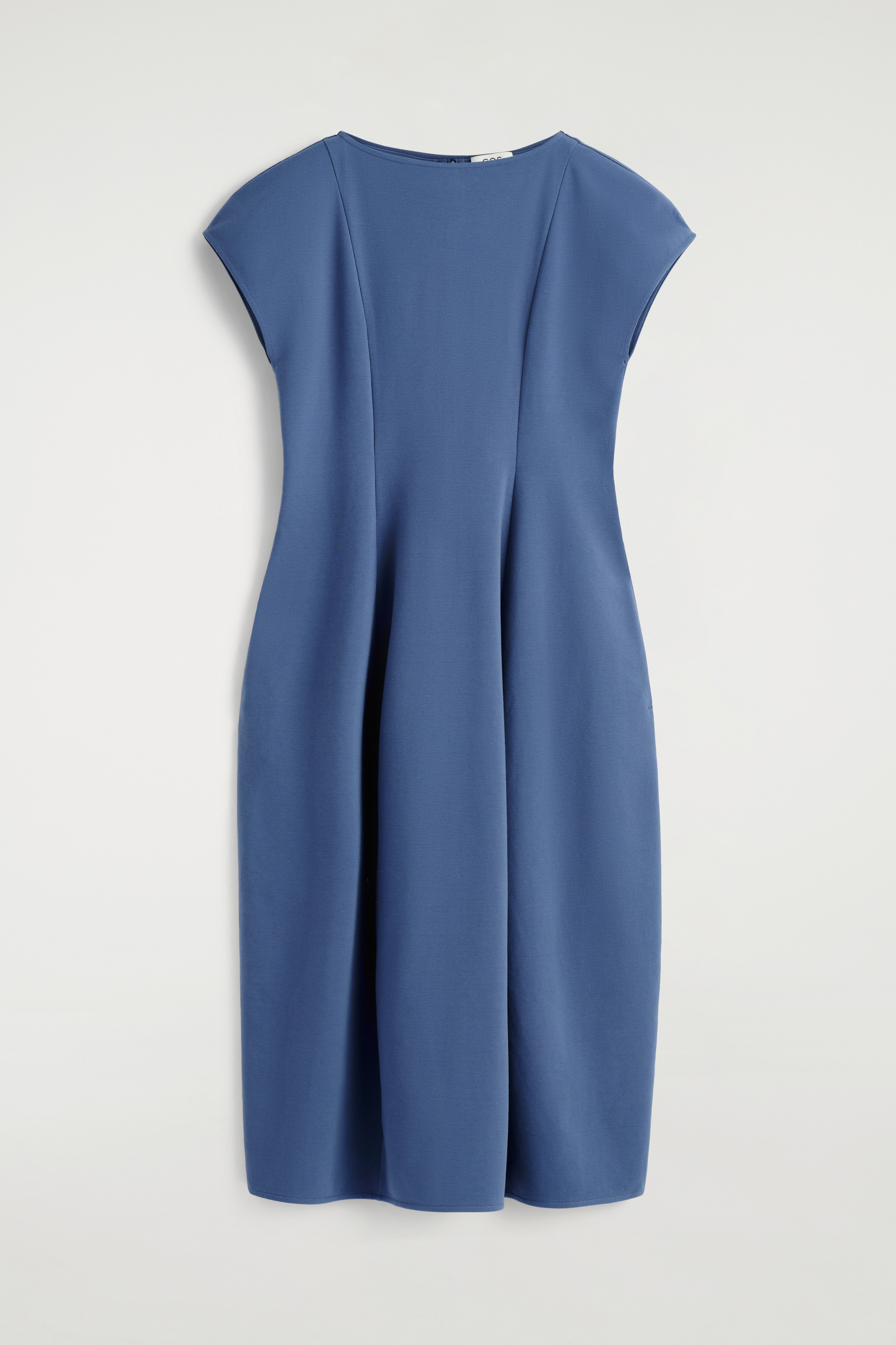 DŻERSEJOWA SUKIENKA MIDI - NIEBIESKI/CZARNY