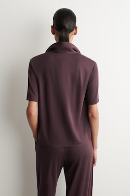 MODAL-JERSEY SHIRT — BURGUNDY 4