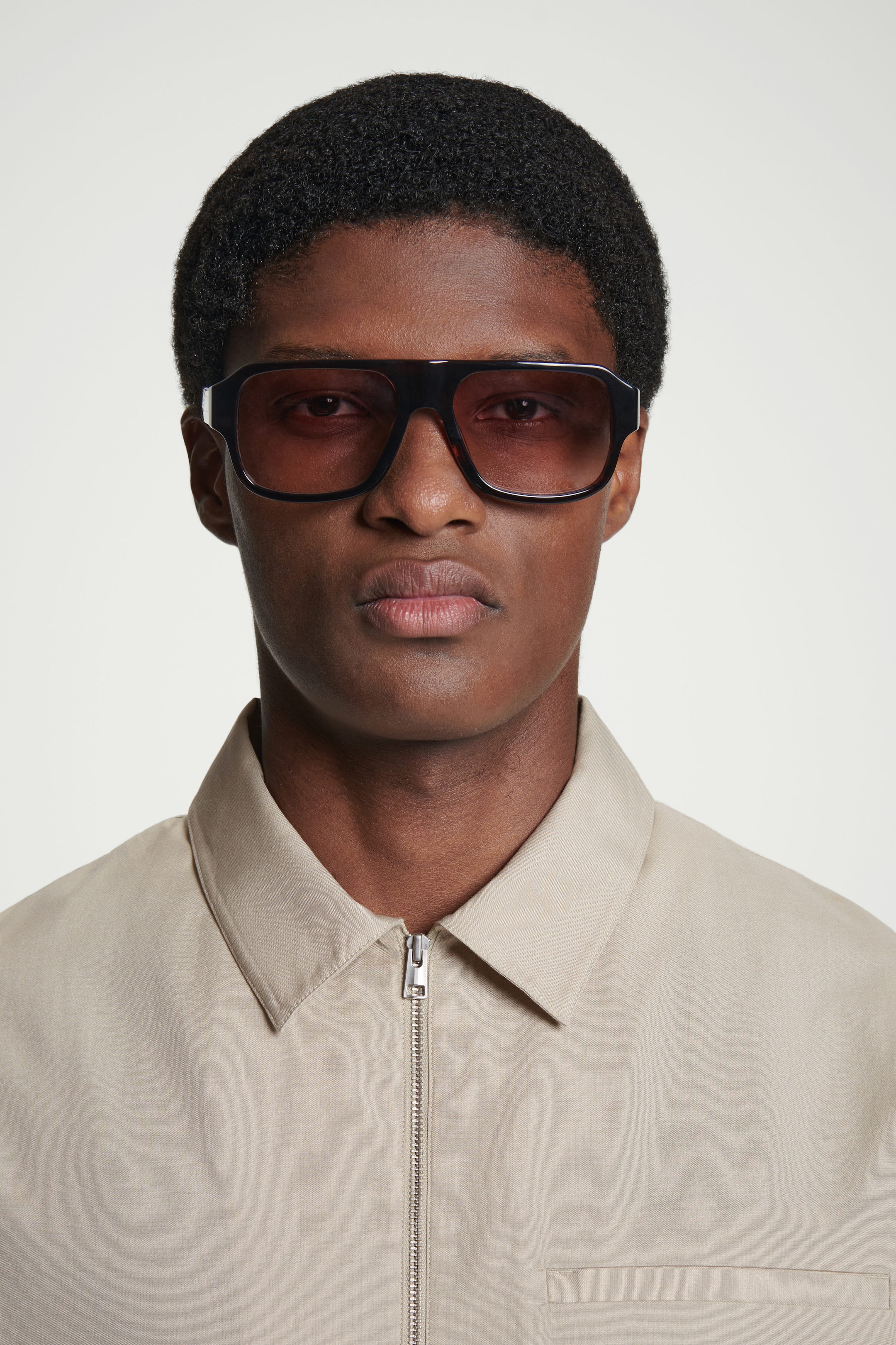 ZIP-UP TWILL OVERSHIRT