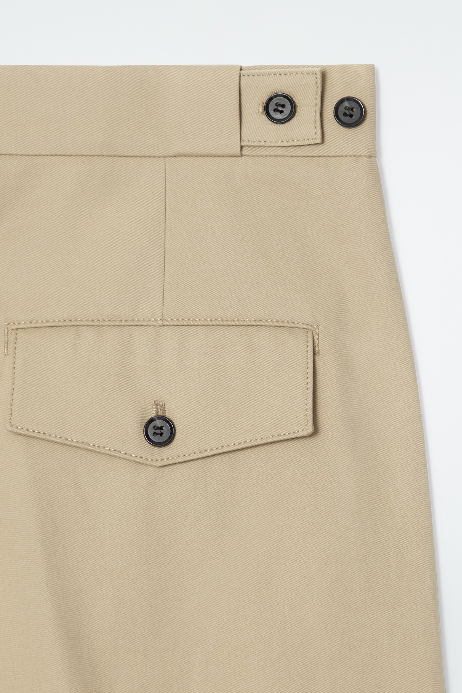 PANTALON CHINO EN SERGÉ DE COTON - BEIGE/BLEU MARINE - 2