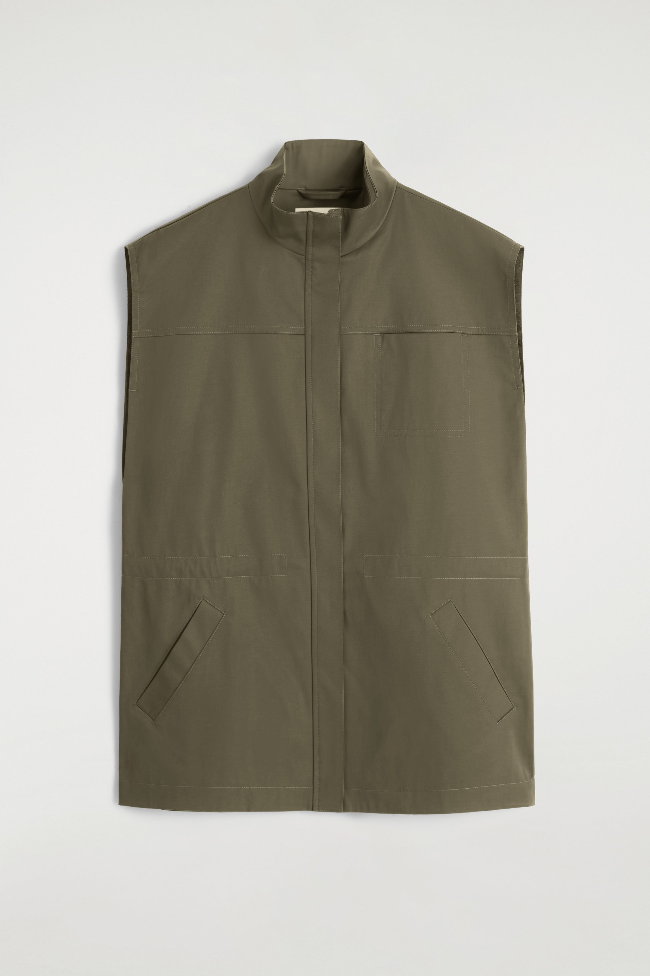 MOCK-NECK UTILITY VEST