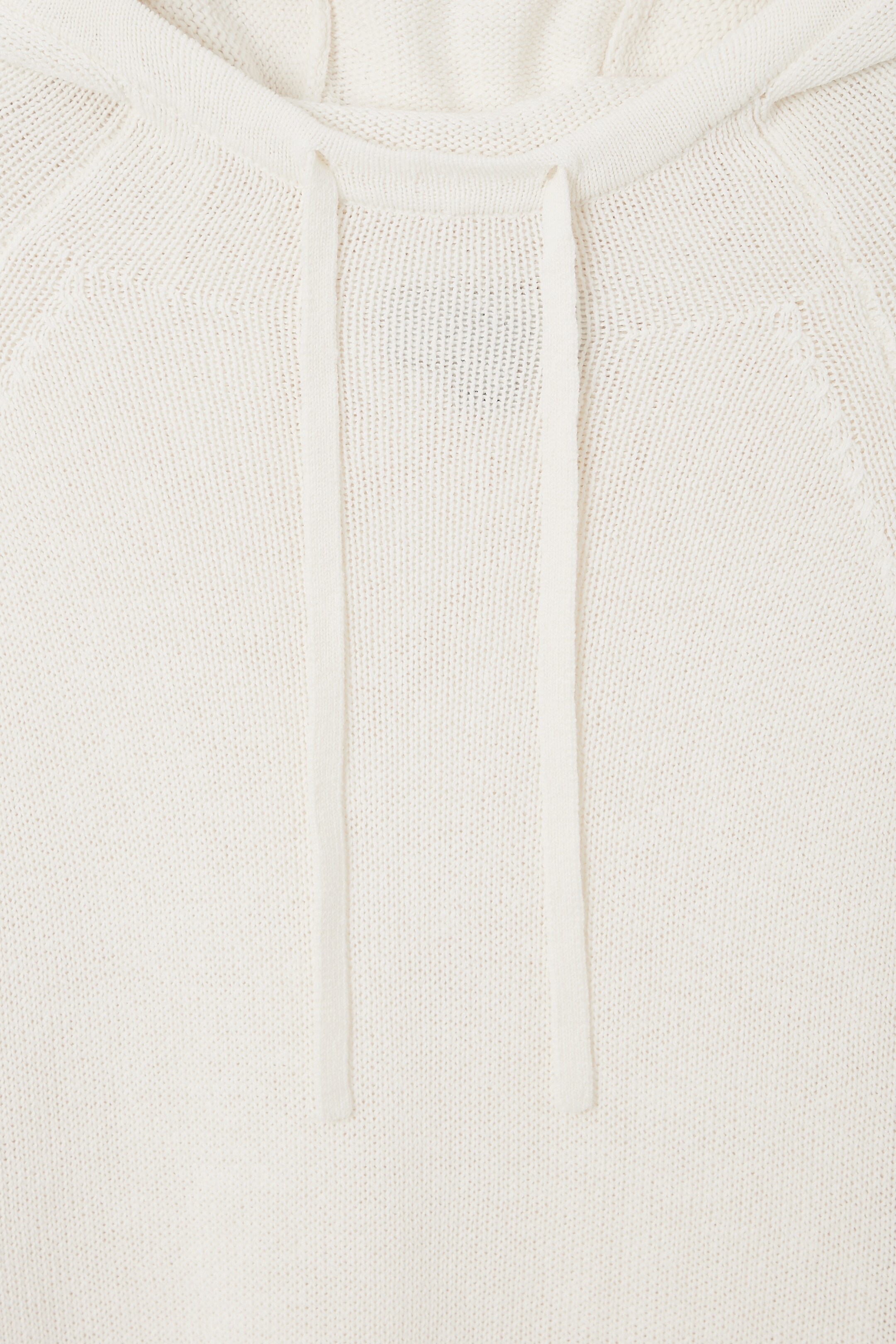 Agrandir l'image: PULL À CAPUCHE EN MAILLE DE LIN MÉLANGÉE - BLANC - FEMME | H&M CH 2