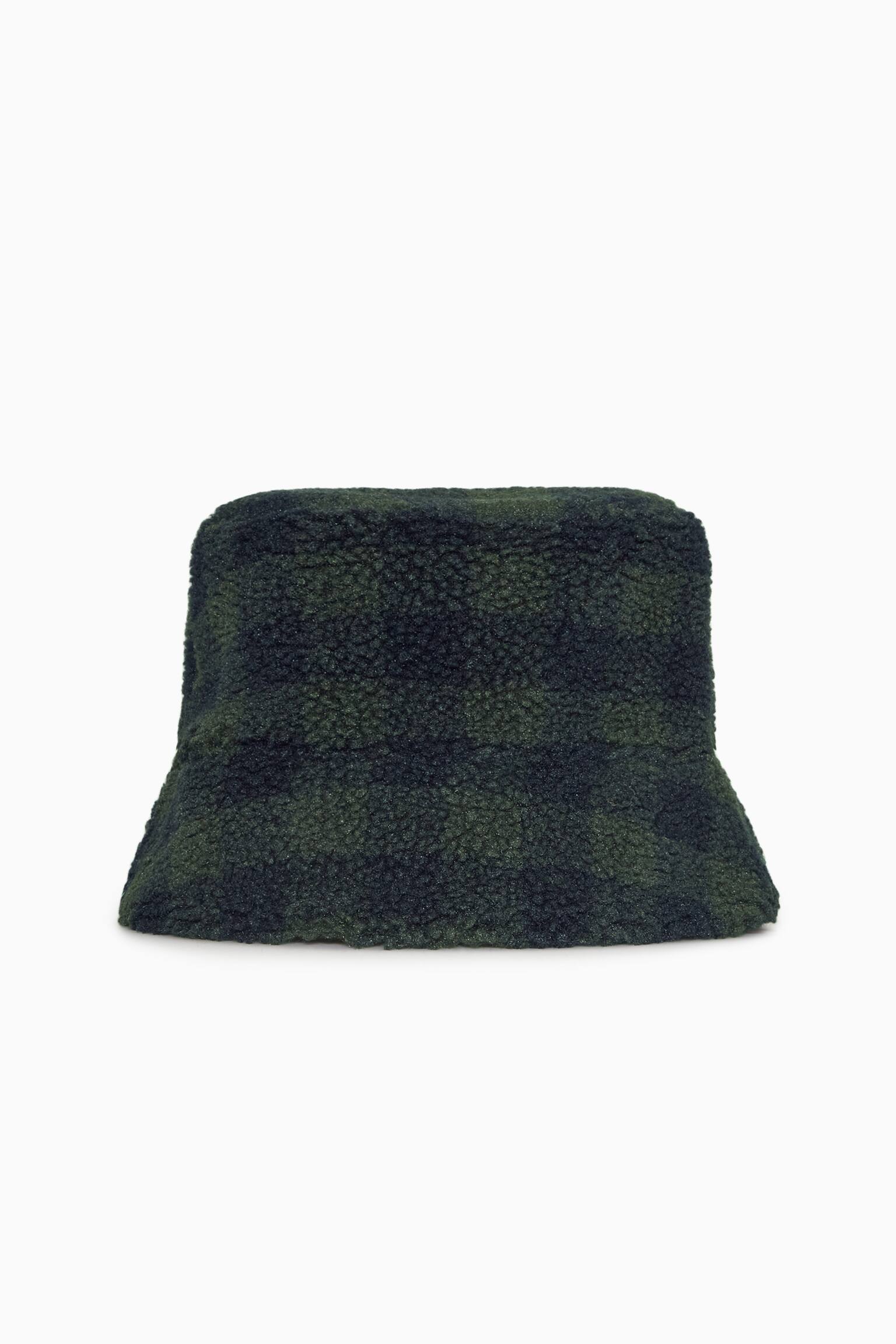 FISCHERHUT AUS TEDDYMATERIAL - NAVYBLAU/GRÜN