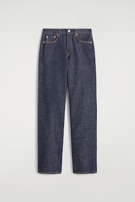CHORD STRAIGHT-LEG JEANS — DARK INDIGO 10
