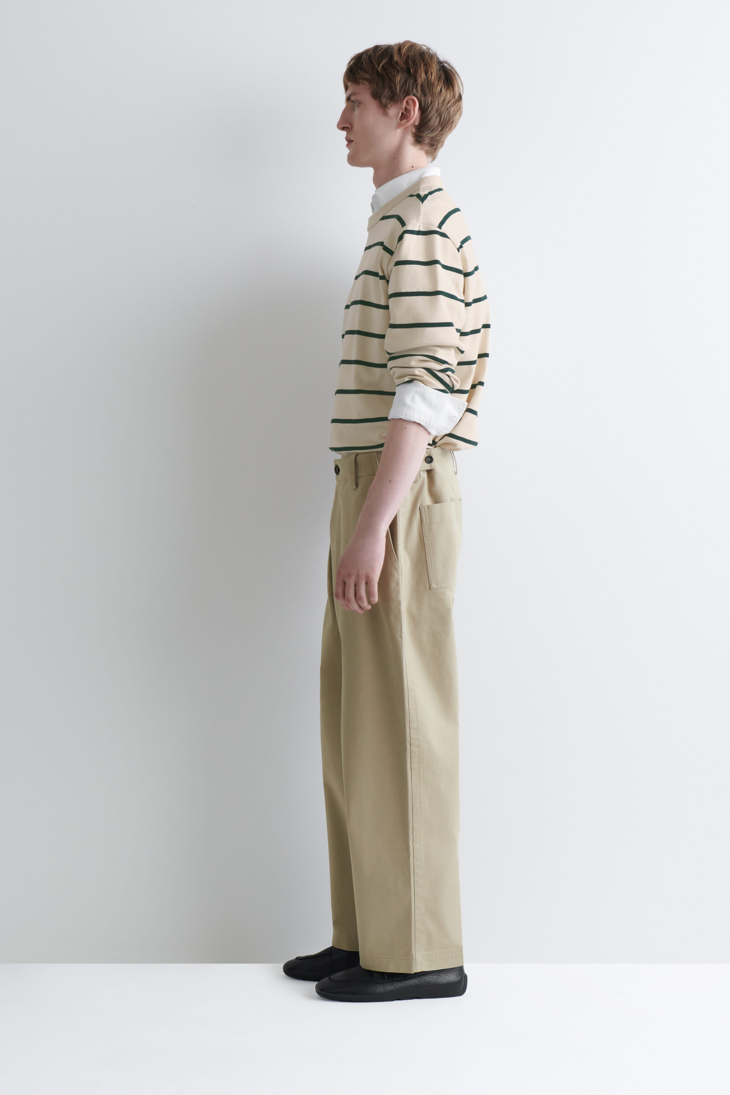 COTTON-TWILL RELAXED-FIT STRAIGHT-LEG PANTS - thumbnail 9