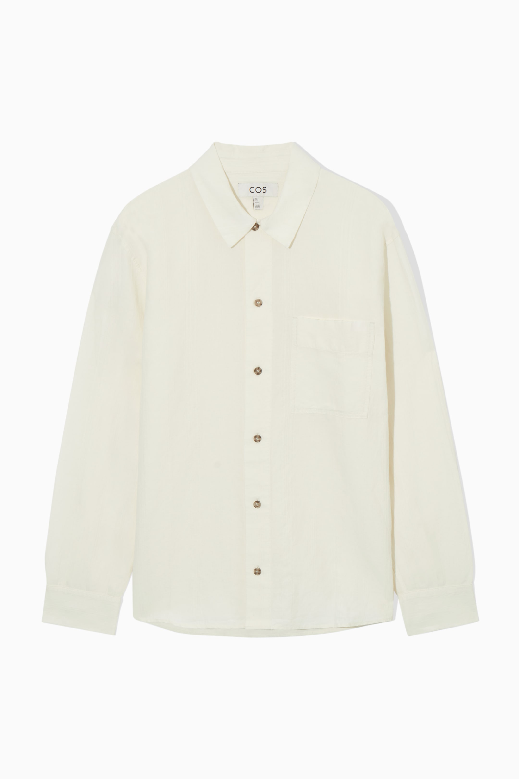 Visualizza l'immagine ingrandita: LOCKERES STRUKTURIERTES HEMD AUS LEINEN-MIX - CREMEWEISS - UOMO | H&M CH 1