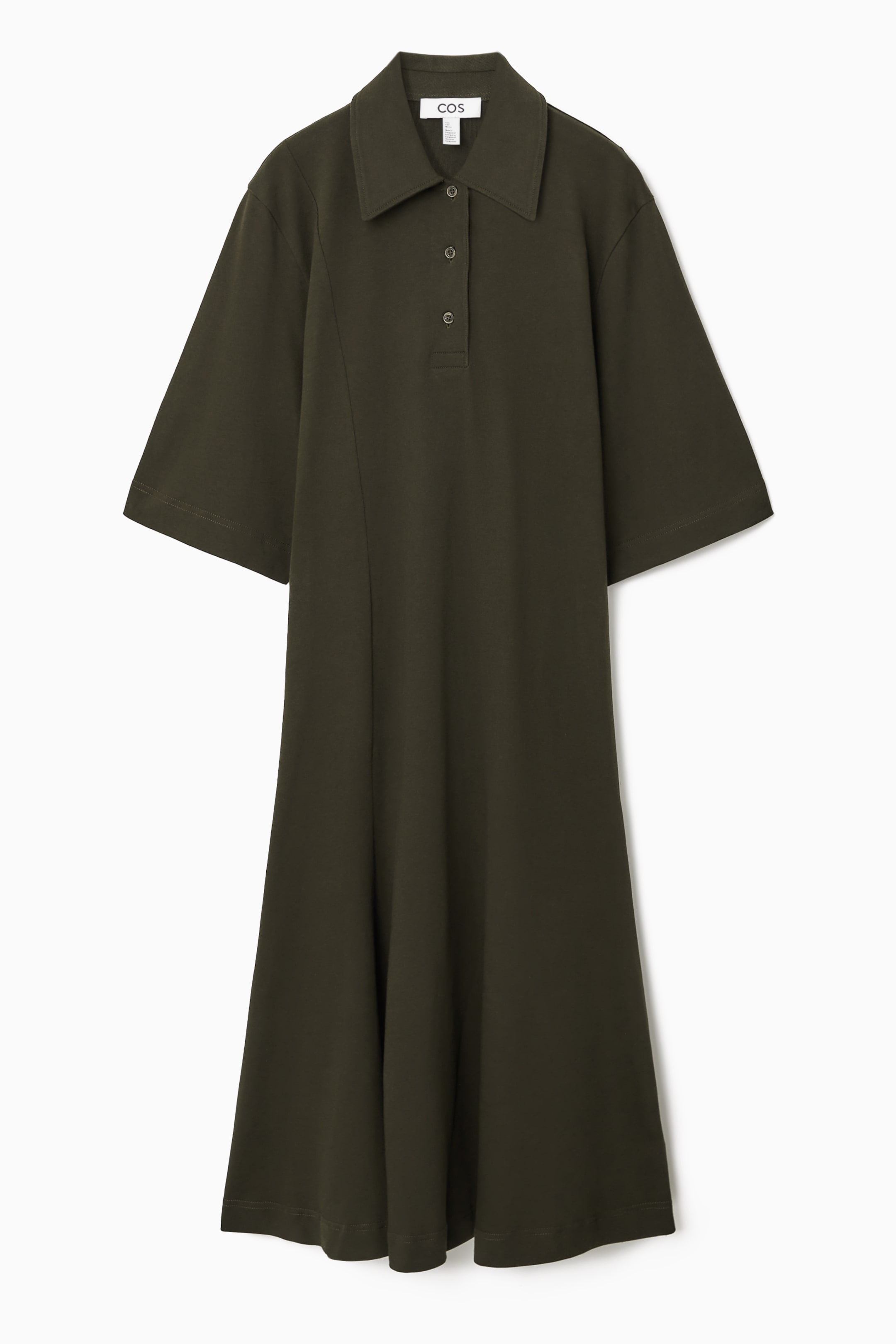 Ingrandisci l'immagine: FLARED POLO SHIRT DRESS - KHAKI - DONNA | H&M CH 1