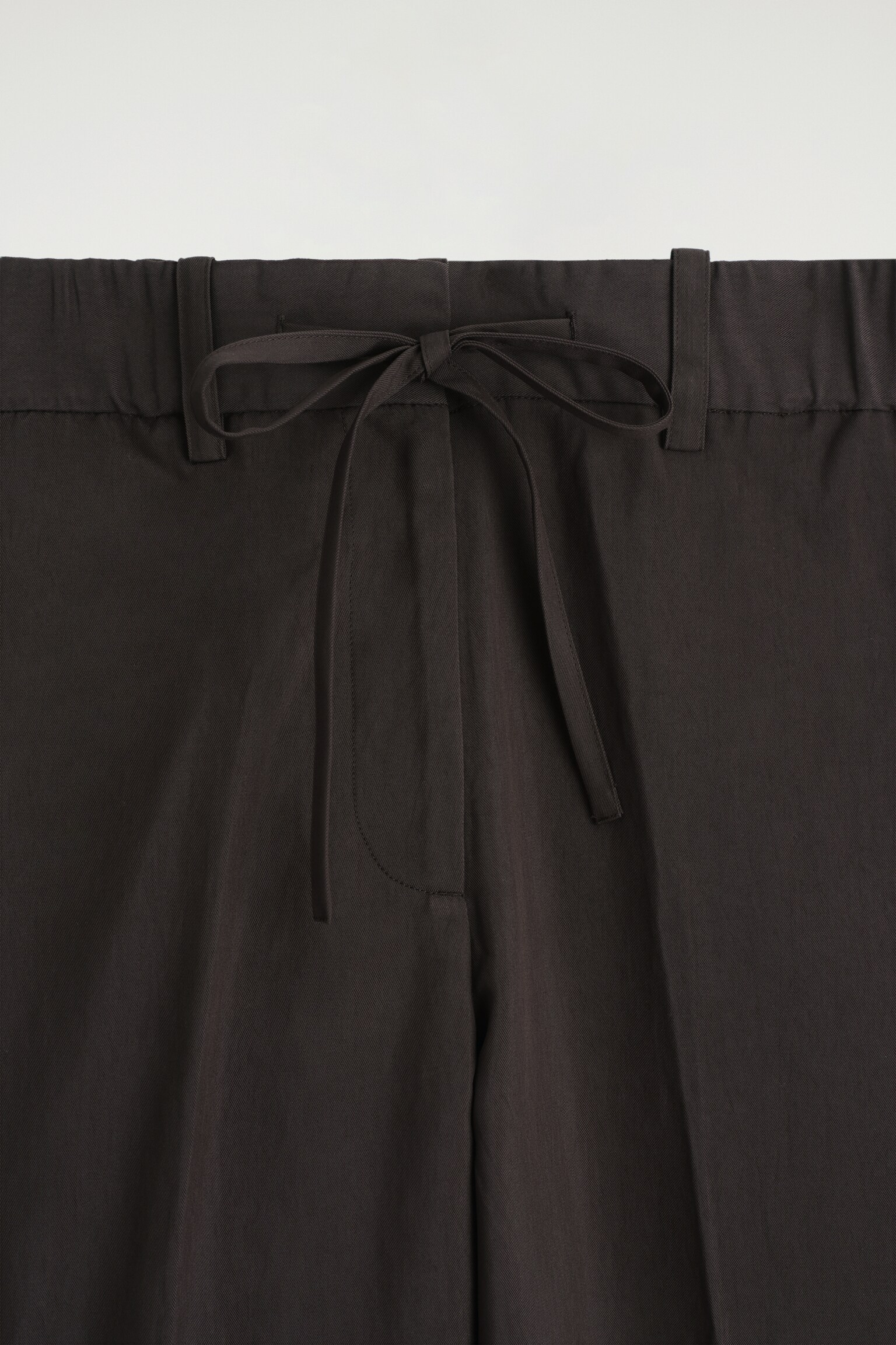 PANTALONI FLUIDI CON COULISSE - MARRONE/NERO - 6