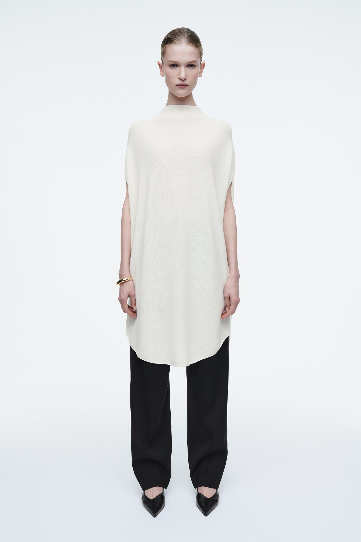 ROBE COCOON EN LAINE - ÉCRU - 8