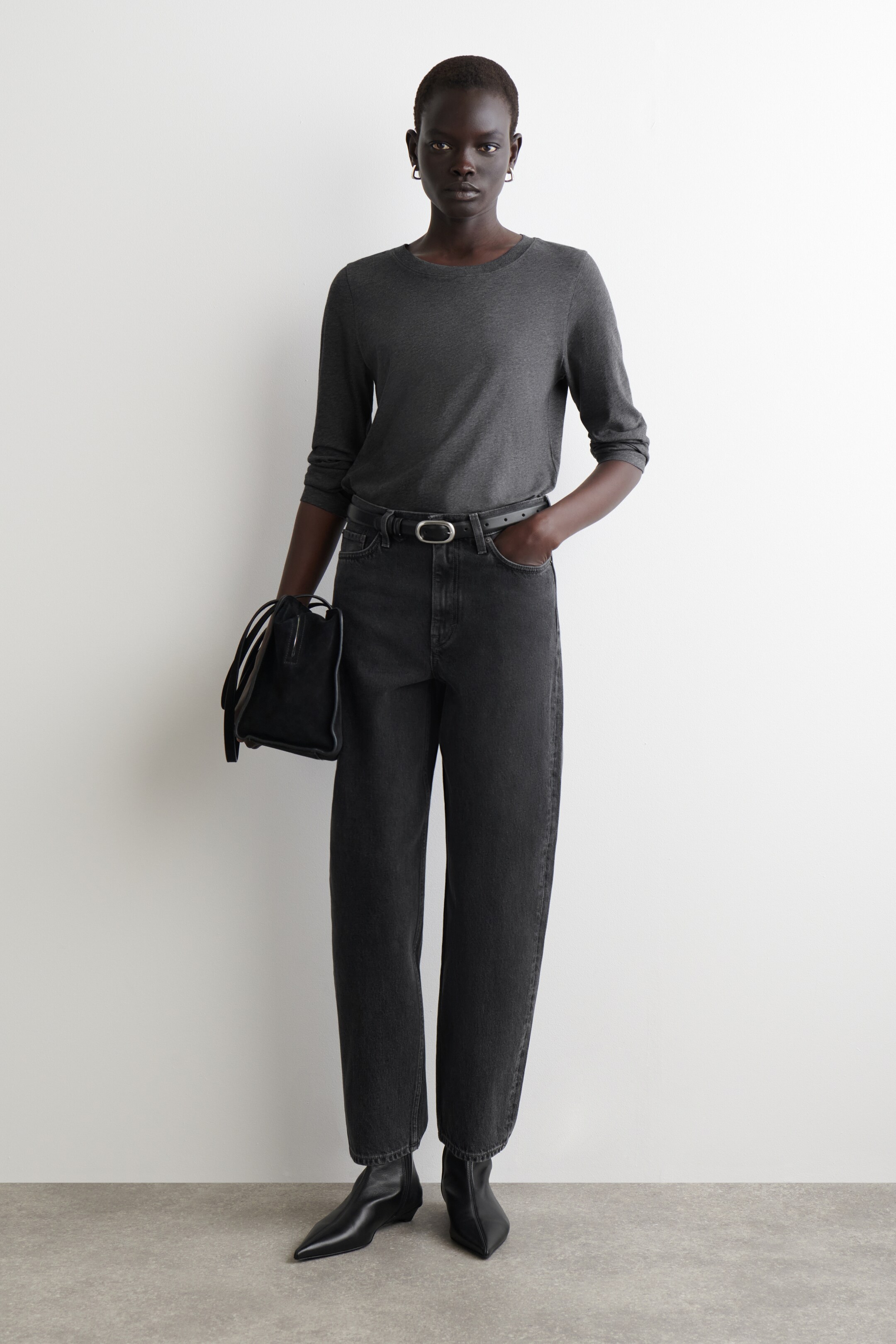 Agrandir l'image: T-SHIRT 24/7 À MANCHES LONGUES - GRIS CHINÉ - FEMME | H&M CH 2