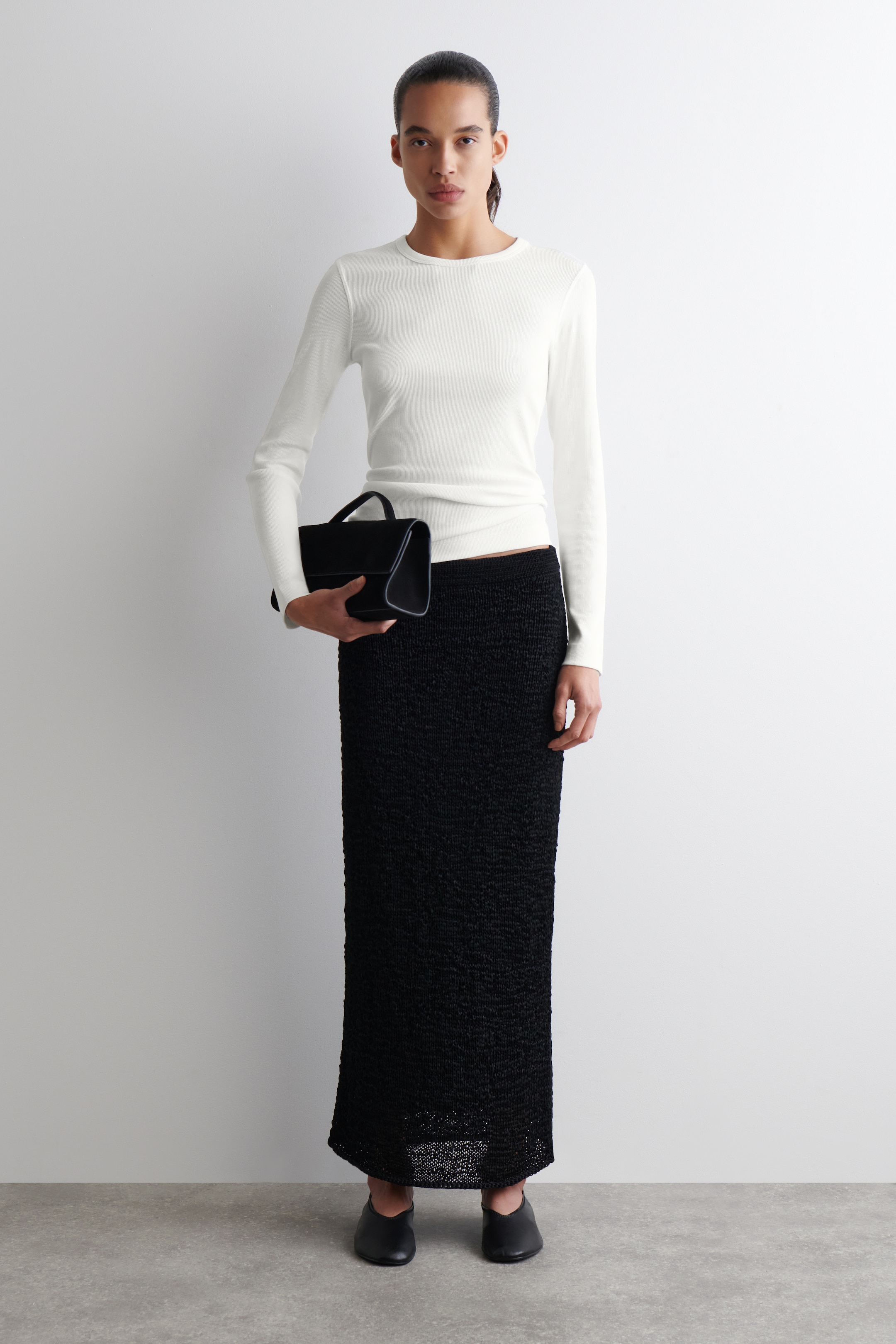 Agrandir l'image: TOP MANCHES LONGUES JERSEY CÔTELÉ - BLANC - FEMME | H&M FR 2