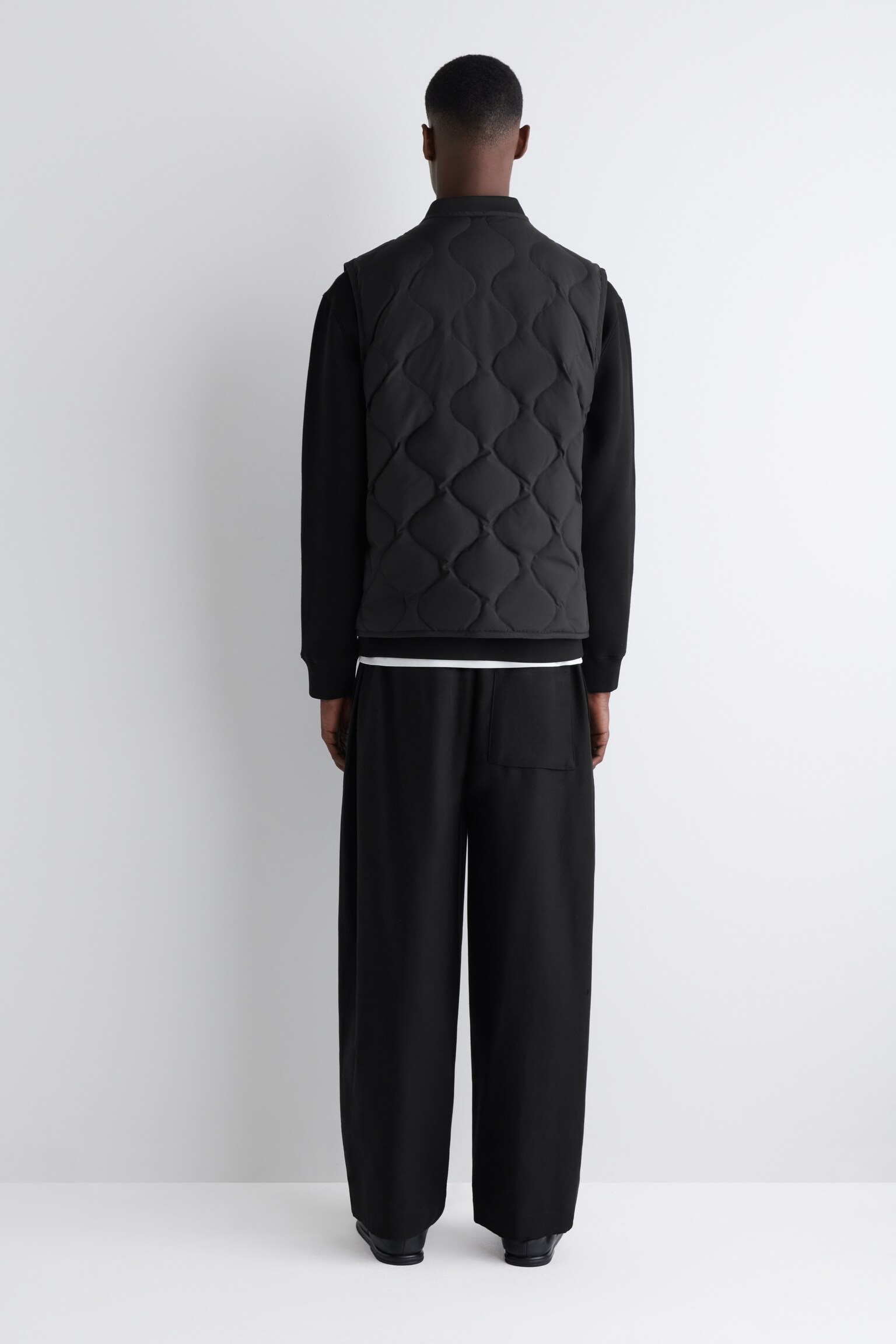 GILET MATELASSÉ DE DUVET - NOIR/BEIGE FONCÉ - 3