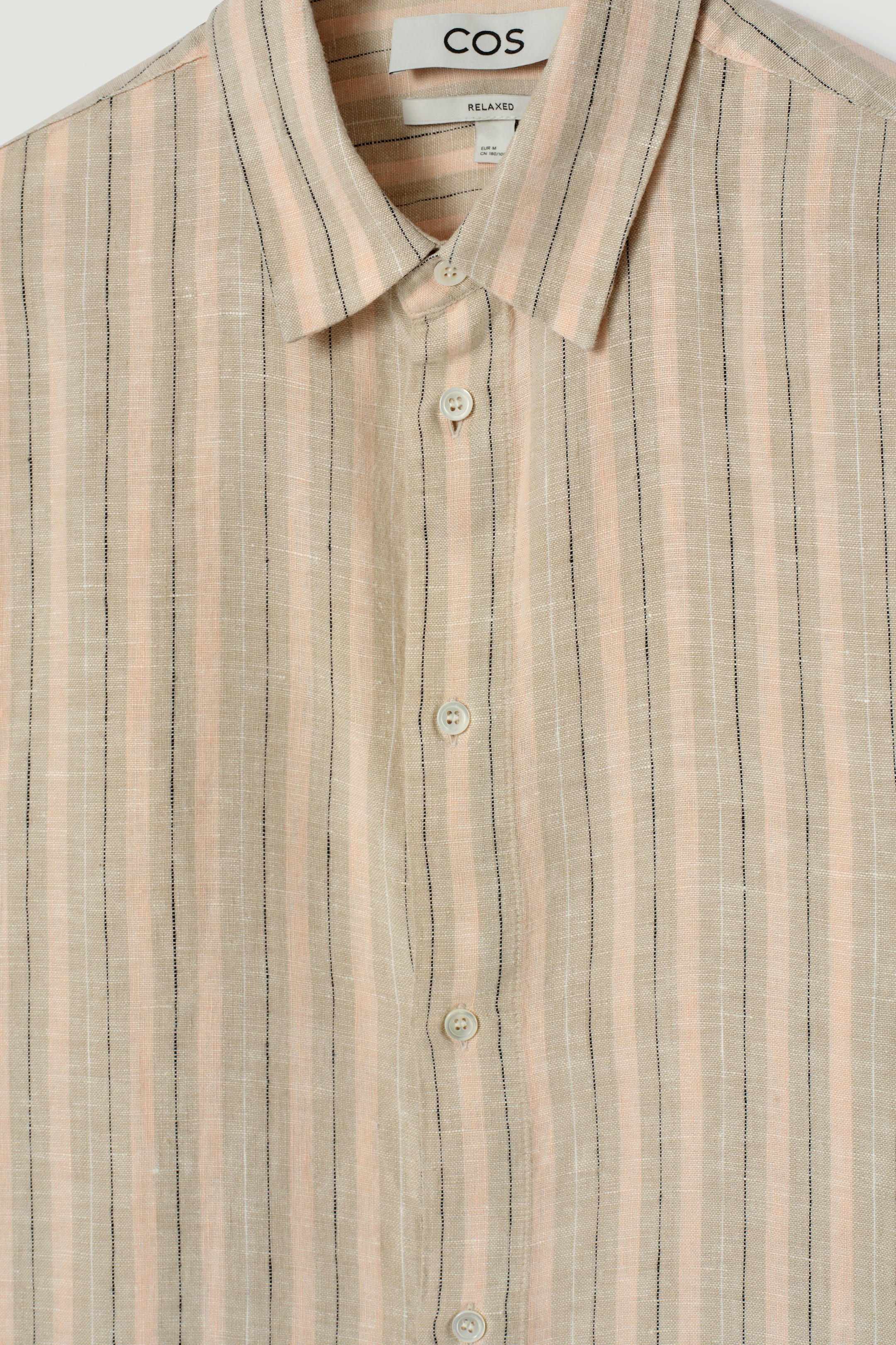 Visualizza immagine più grande: CAMICIA IN LINO DAL TAGLIO RILASSATO - ALBICOCCHE / RIGHE - UOMO | H&M IT 7