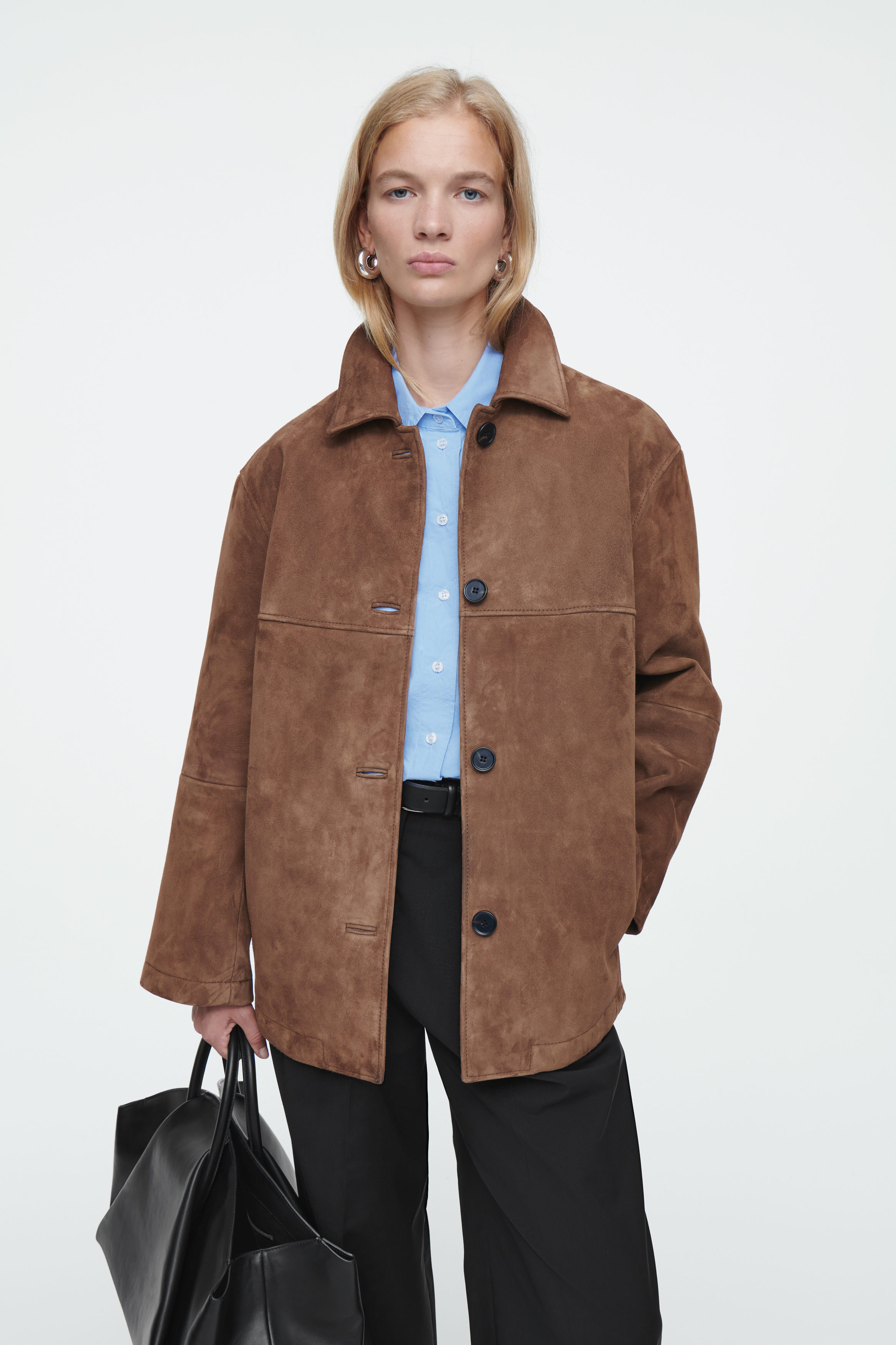 ジャケット PAROSH Women Jackets D540840COCO064 Brown COLLARED SUEDE JACKET - BROWN | COS
