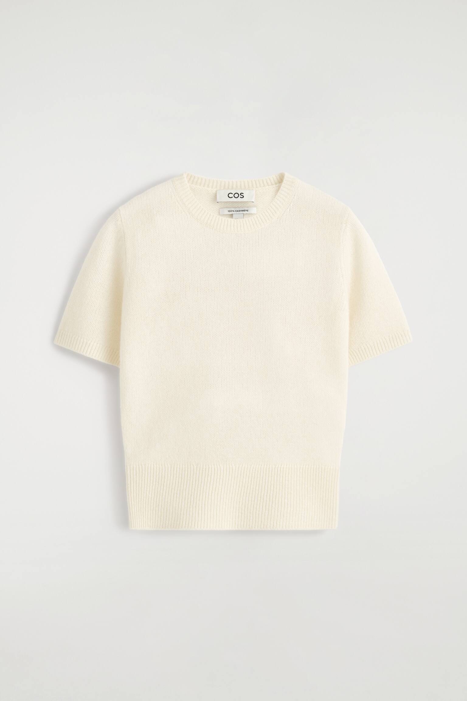 T-SHIRT IN CASHMERE - CREMA - 2