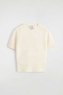 PURE CASHMERE T-SHIRT — CREAM 7