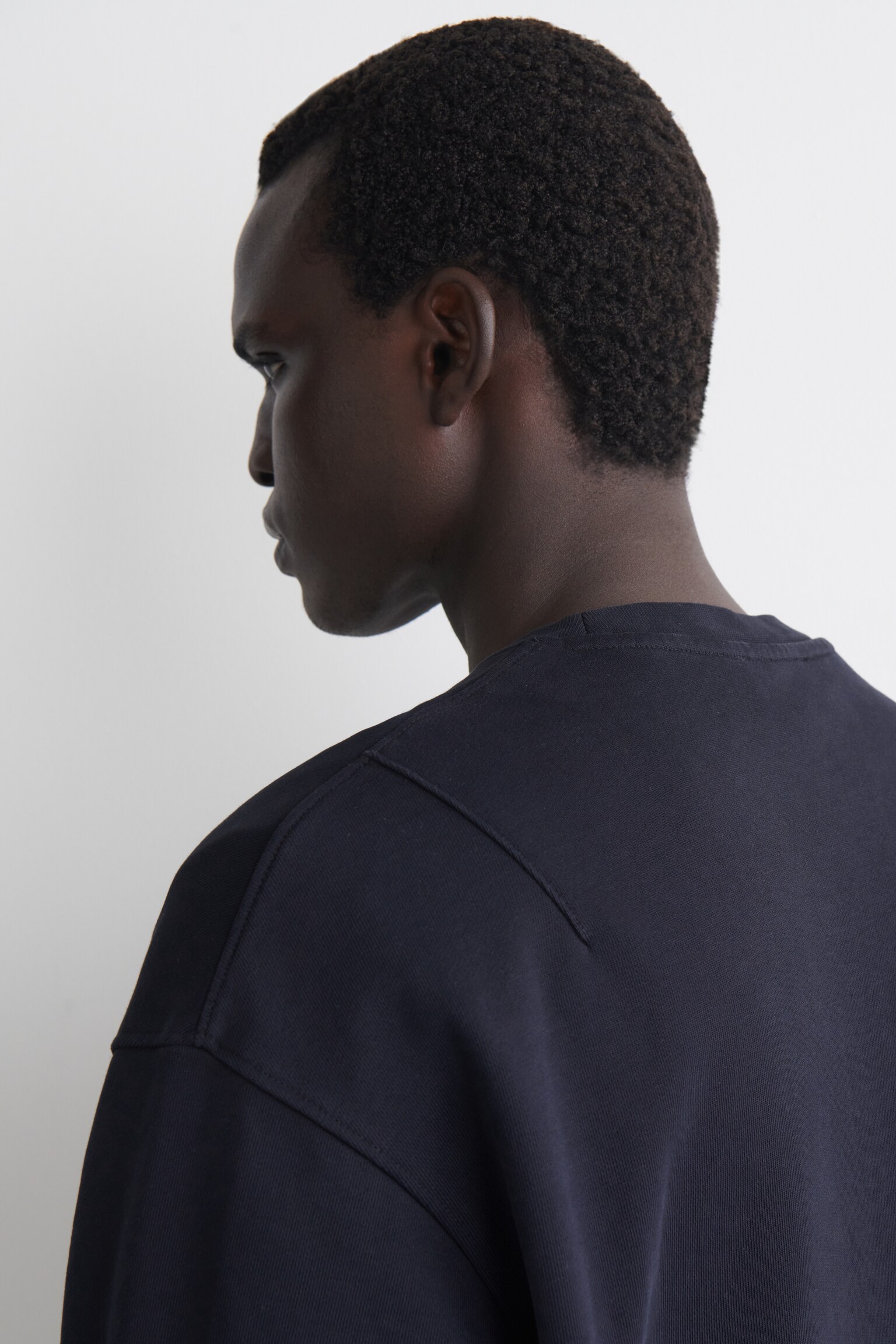 WASHED-COTTON SWEATSHIRT - NAVY/WHITE/LIGHT GREEN - 3