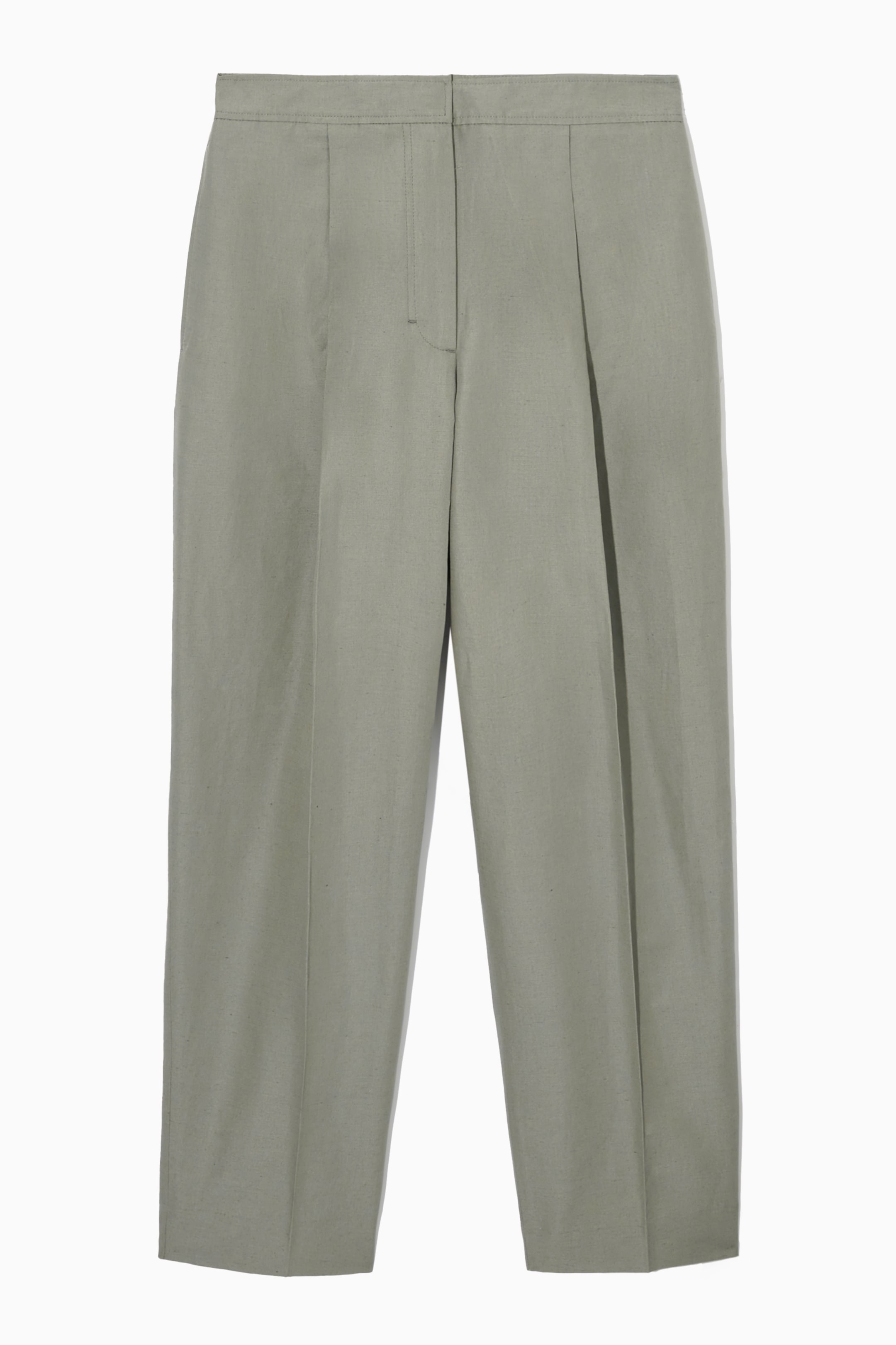 Ingrandisci l'immagine: REGULAR LINEN-BLEND TAPERED CHINOS - STONE - DONNA | H&M CH 1