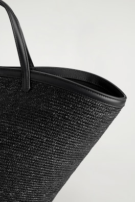SALTWATER TOTE BAG - STRAW — BLACK 4