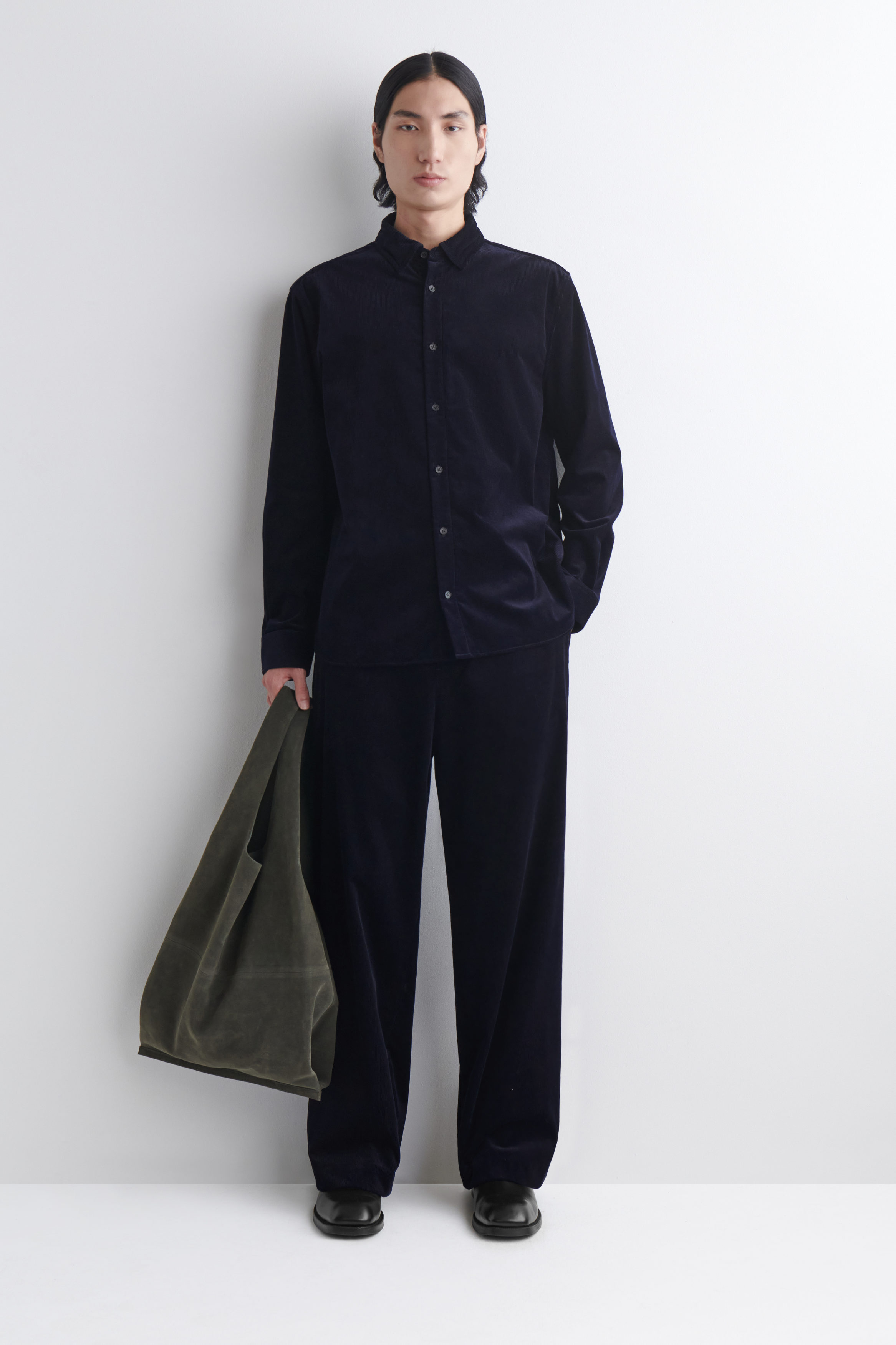 CORDUROY WIDE-LEG PANTS - NAVY | COS US