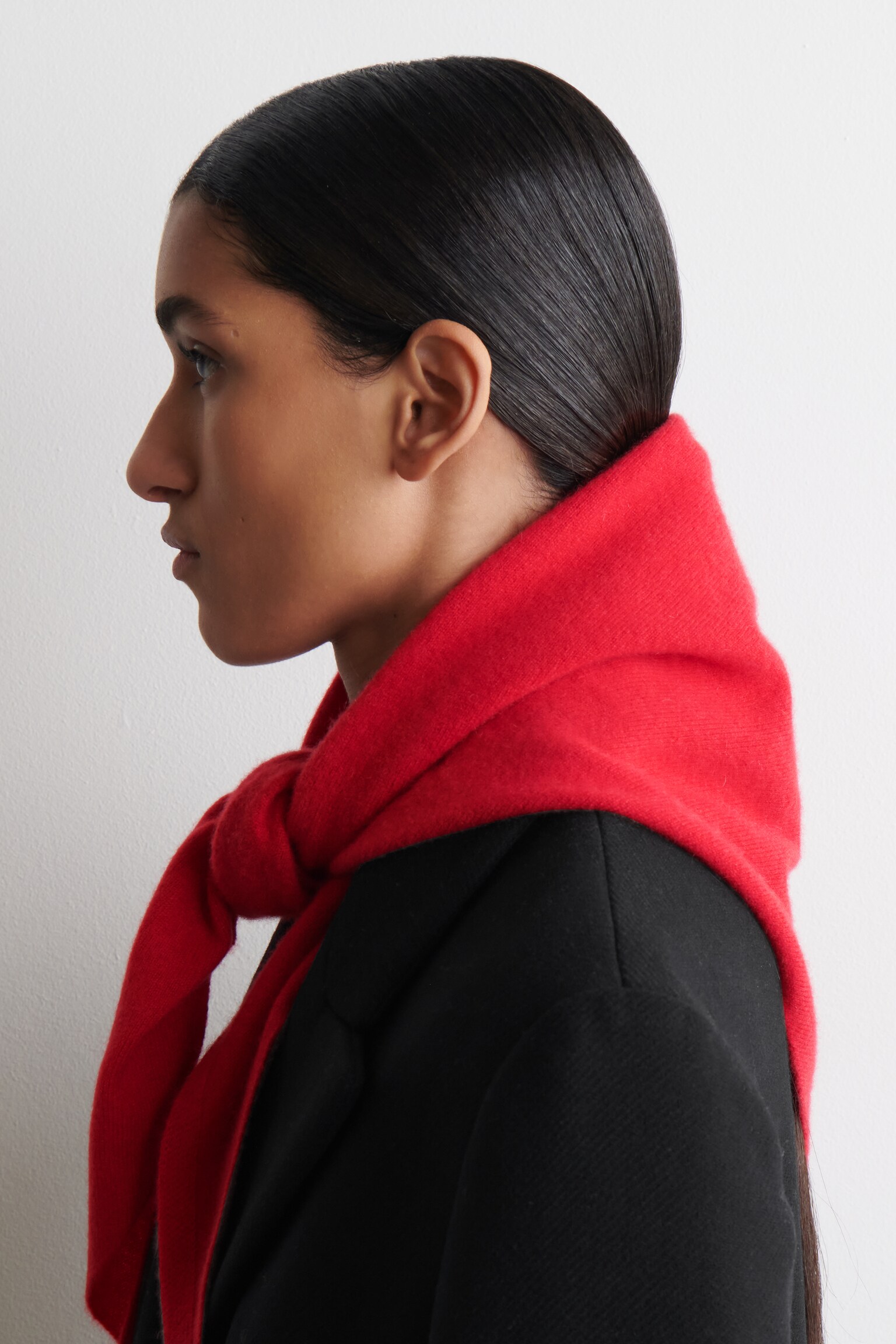 DREIECKSTUCH AUS KASCHMIR - Rot/ROSA/SCHWARZ - 3