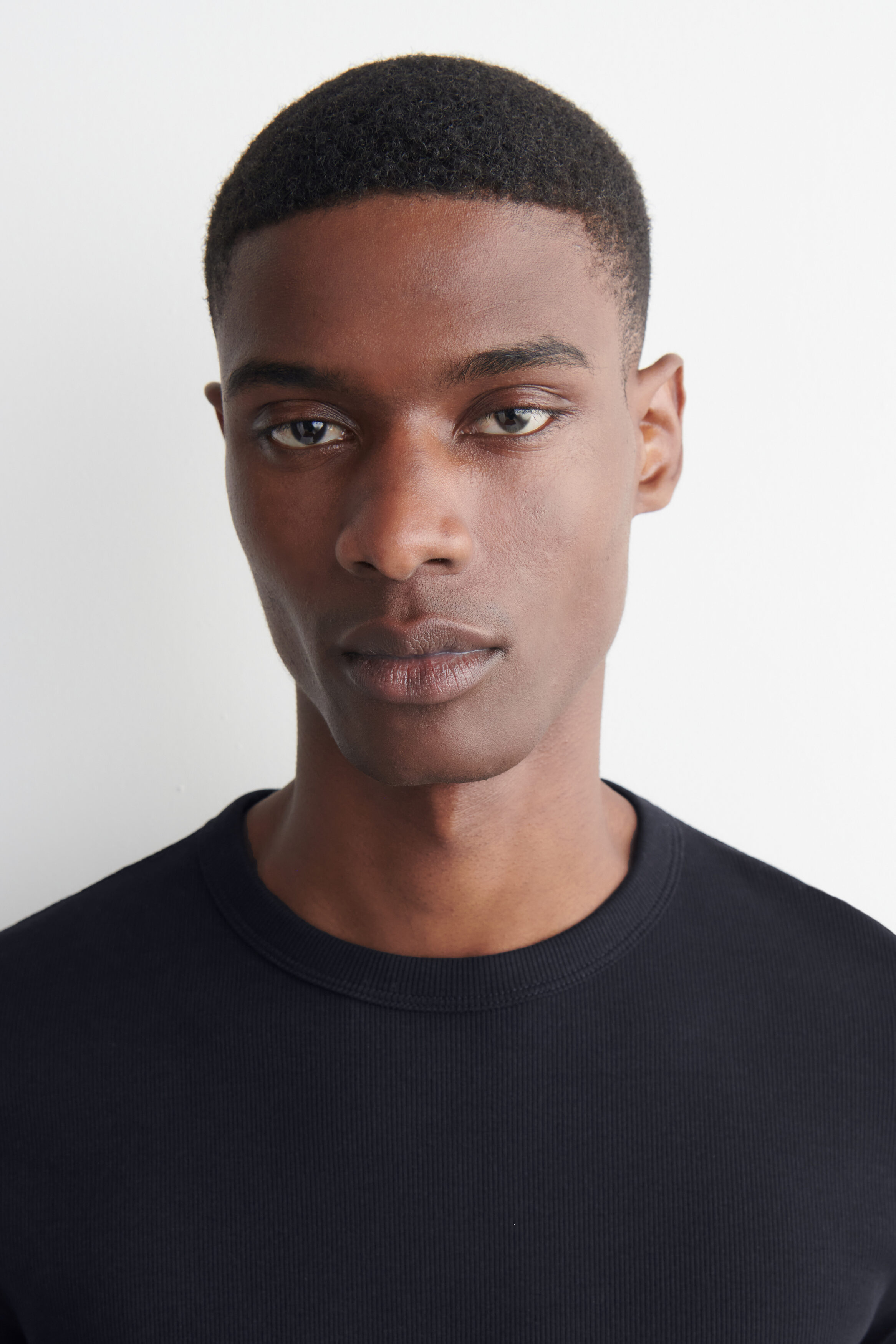SLIM RIBBED COTTON T-SHIRT - NAVY | COS US