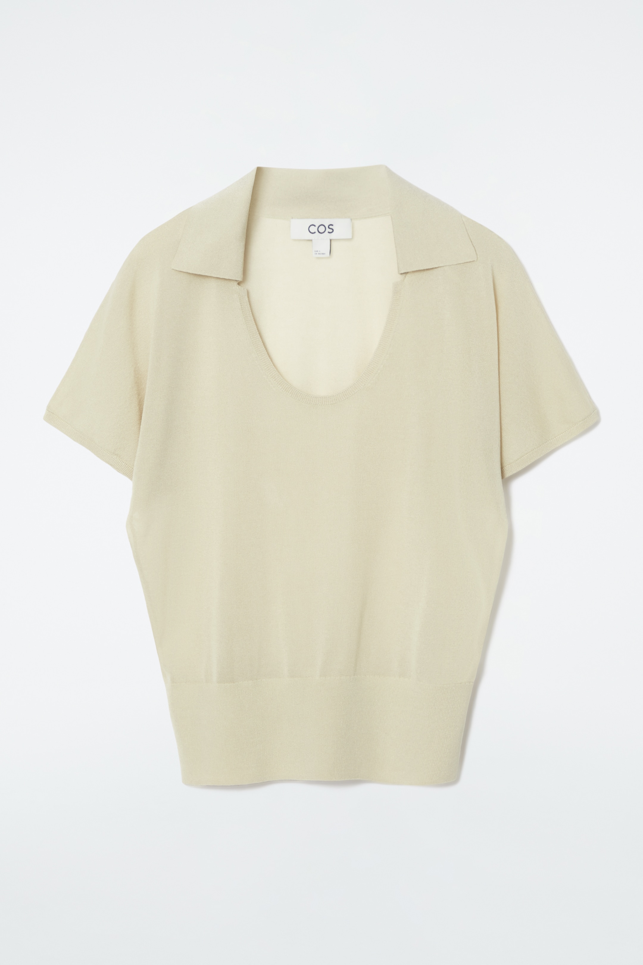 Agrandir l'image: POLO COL DÉGAGÉ EN MAILLE - GRÈGE - FEMME | H&M CH 1