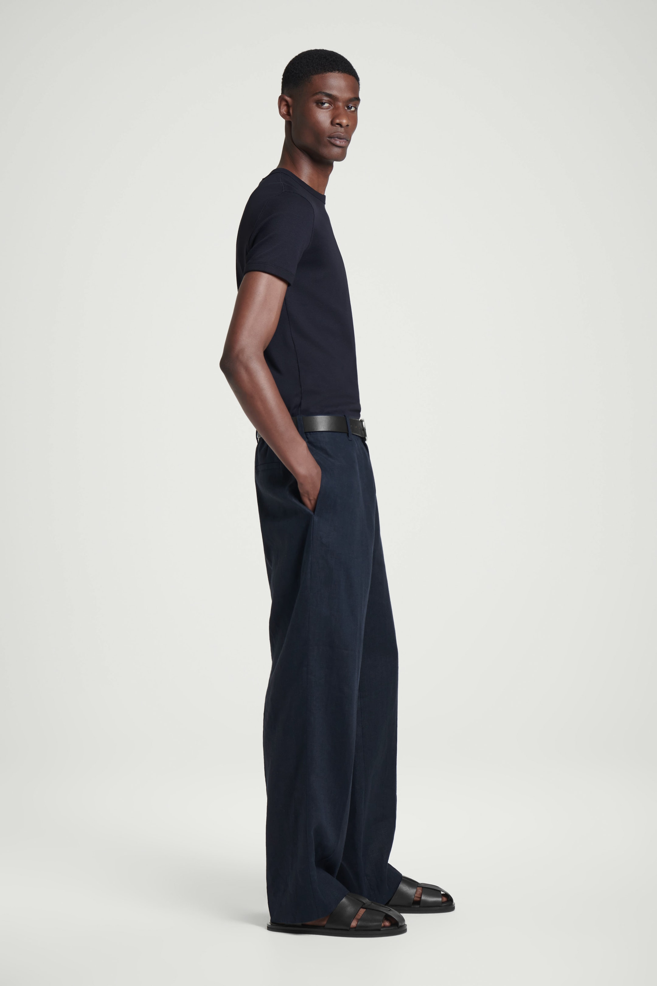 SLIM RIBBED COTTON T-SHIRT