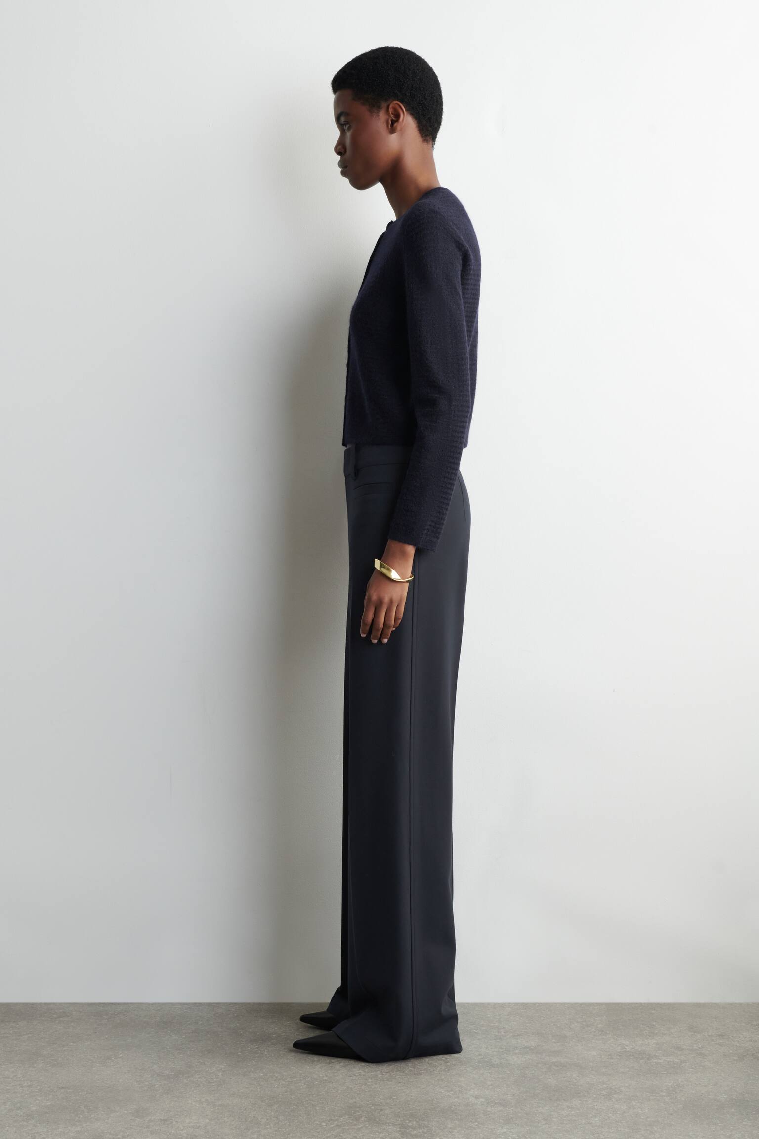 STRICKJACKE AUS MOHAIR-MIX MIT ZICKZACK-MUSTER - NAVYBLAU/GRÜN - 6