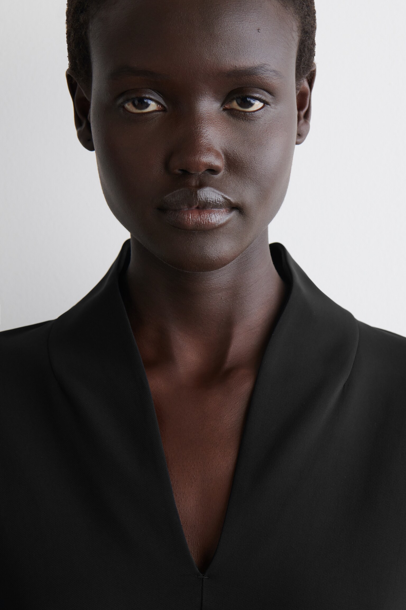 BLOUSE À COL DRAPÉ - NOIR - 4