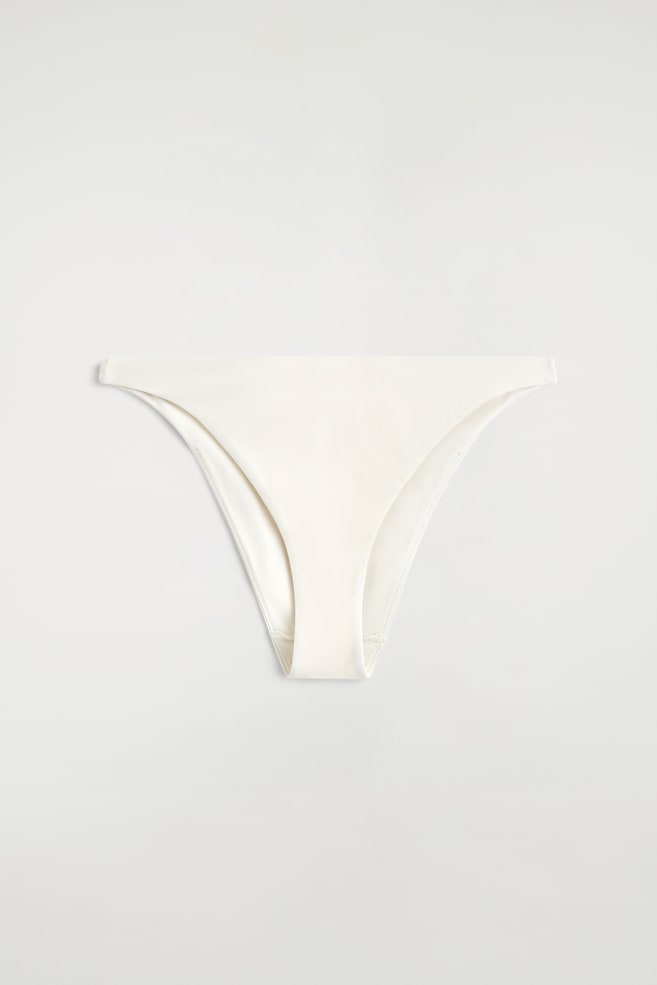 BRAGUITA BIKINI BRASILEÑA - BLANCO/CAQUI - 1