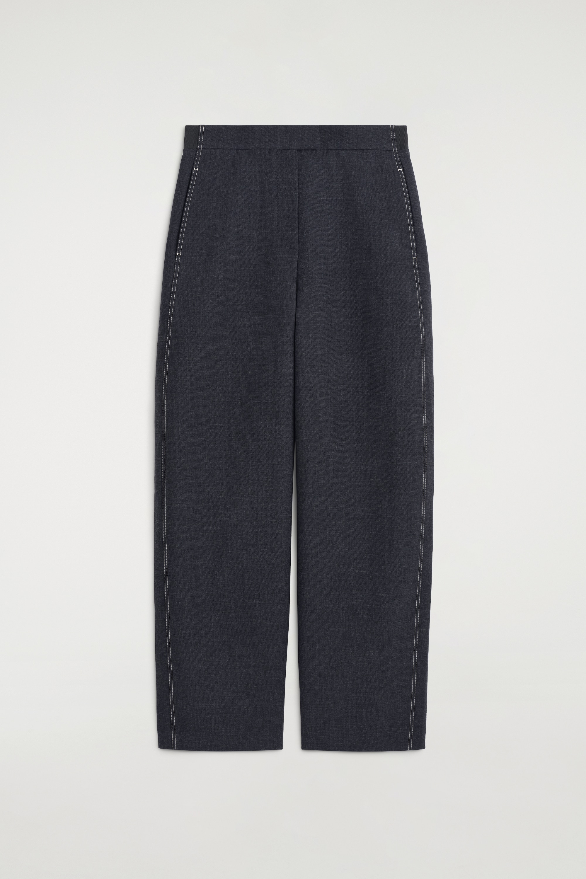 PANTALON BARREL SURPIQUÉ - CHARBON/NOIR