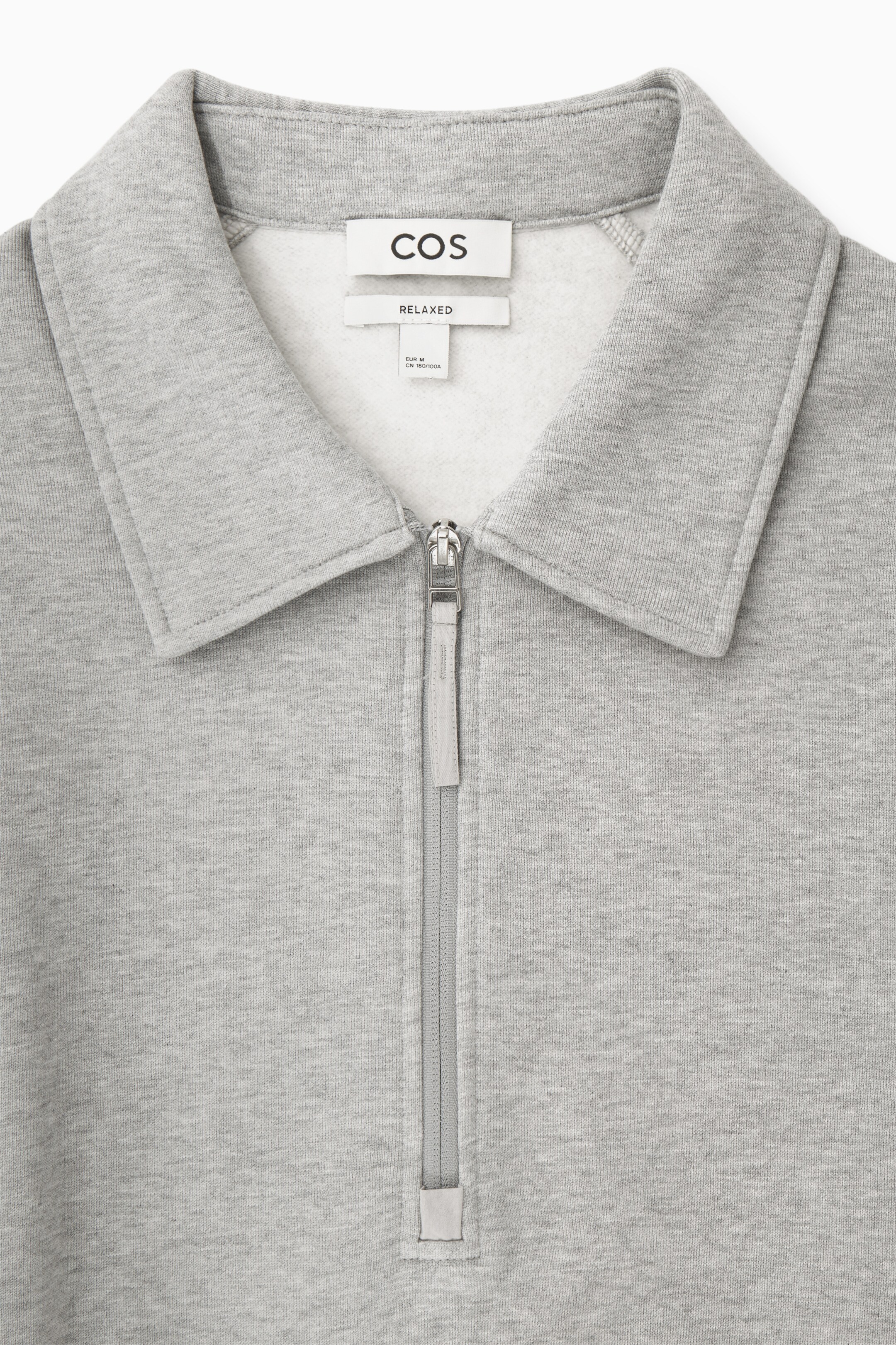 View larger image: COLLARED HALF-ZIP SWEATSHIRT - GREY MELANGE - Men | H&M GB 2